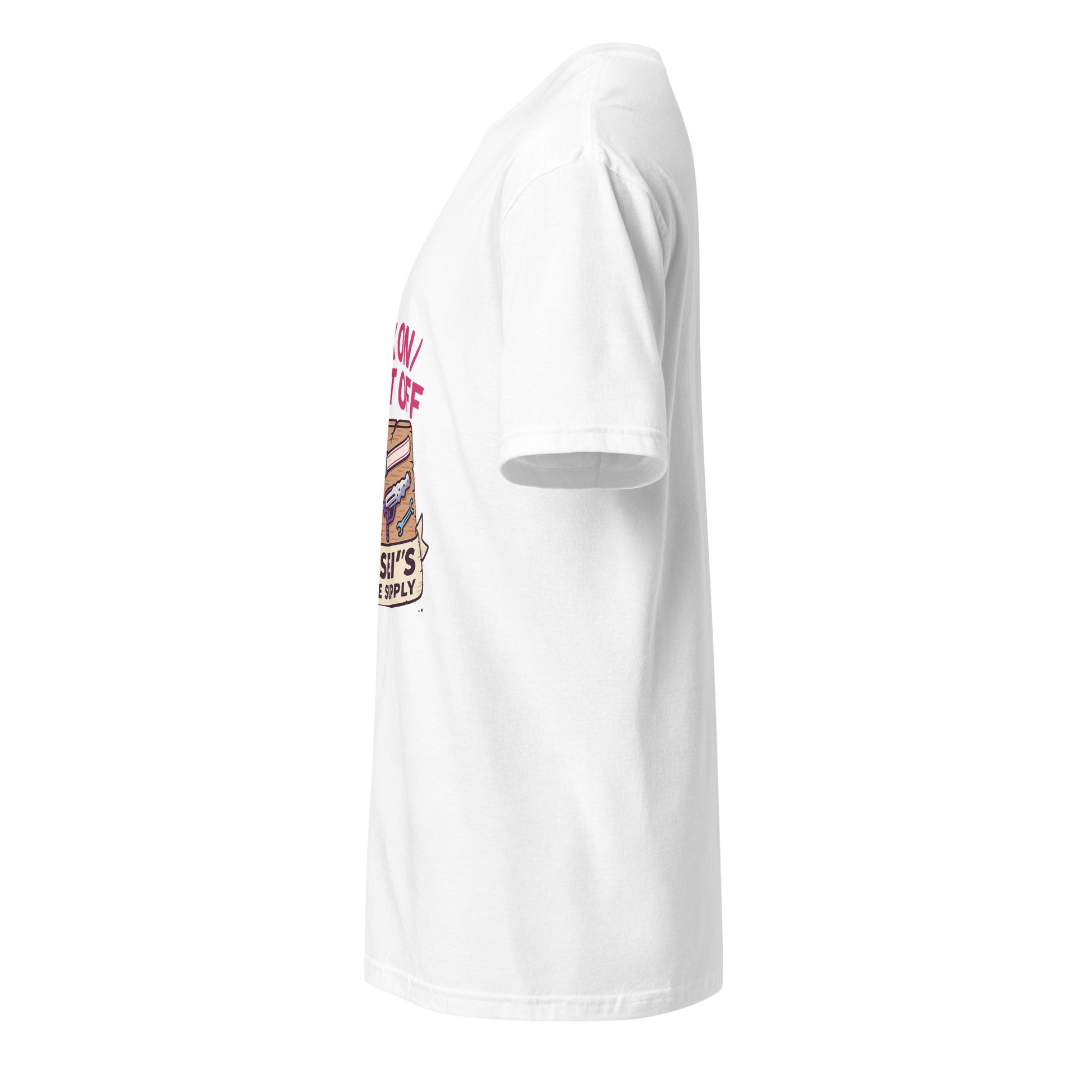 Wax On/Blast Off – Retro Karate Space - Short-Sleeve Unisex T-Shirt - Graphic Tee - White - Left side