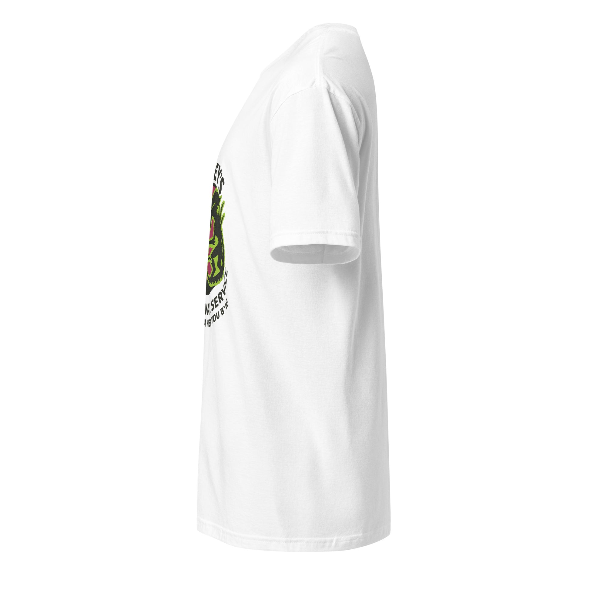 Ripley’s Bug Removal Service – Sci-Fi Parody - Short-Sleeve Unisex T-Shirt - Graphic Tee - White - Left side