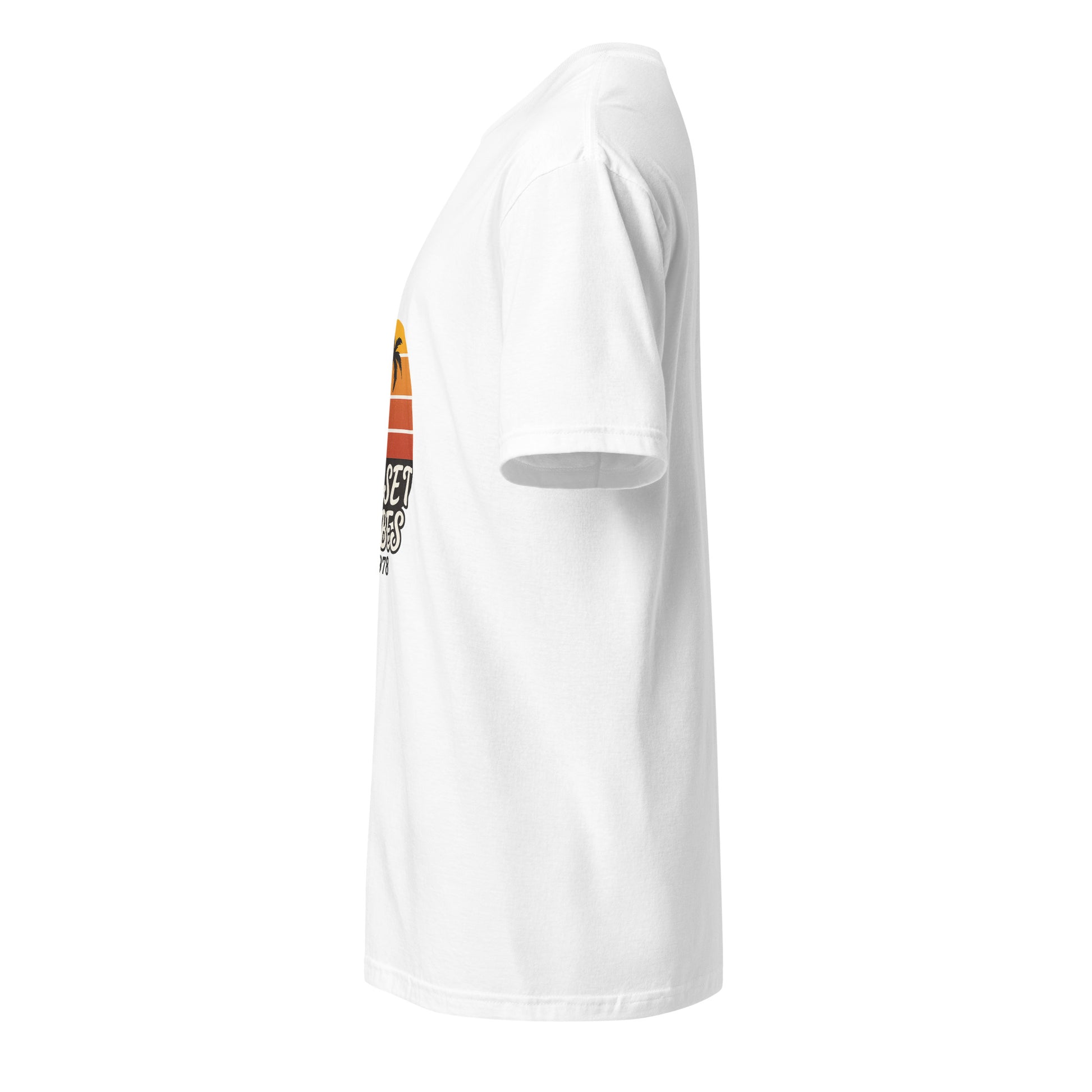Sunset Vibes – 1978 Retro - Short-Sleeve Unisex T-Shirt - Graphic Tee - White - Left side