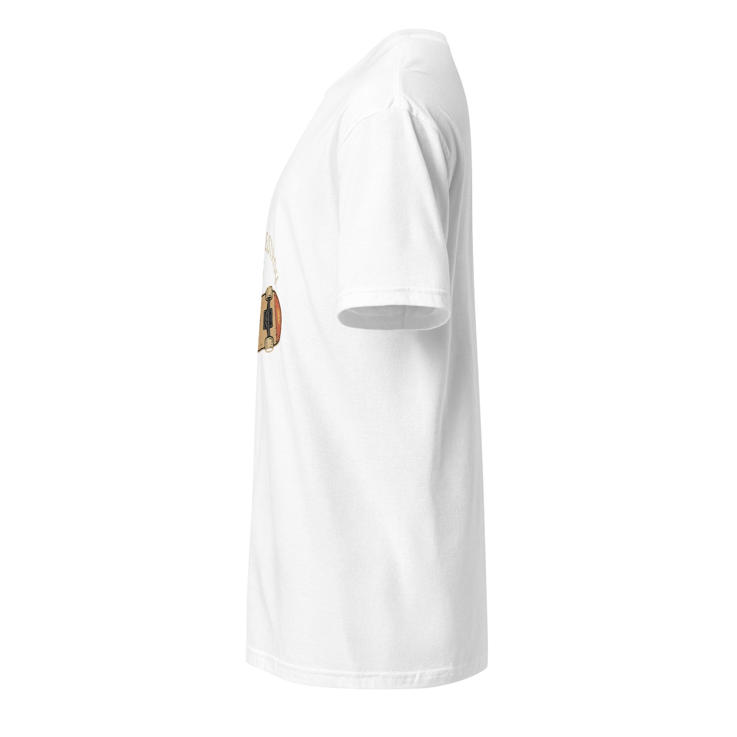 Skate And Destroy ’86 – Retro Skull Deck - Short-Sleeve Unisex T-Shirt - Graphic Tee - White - Left side
