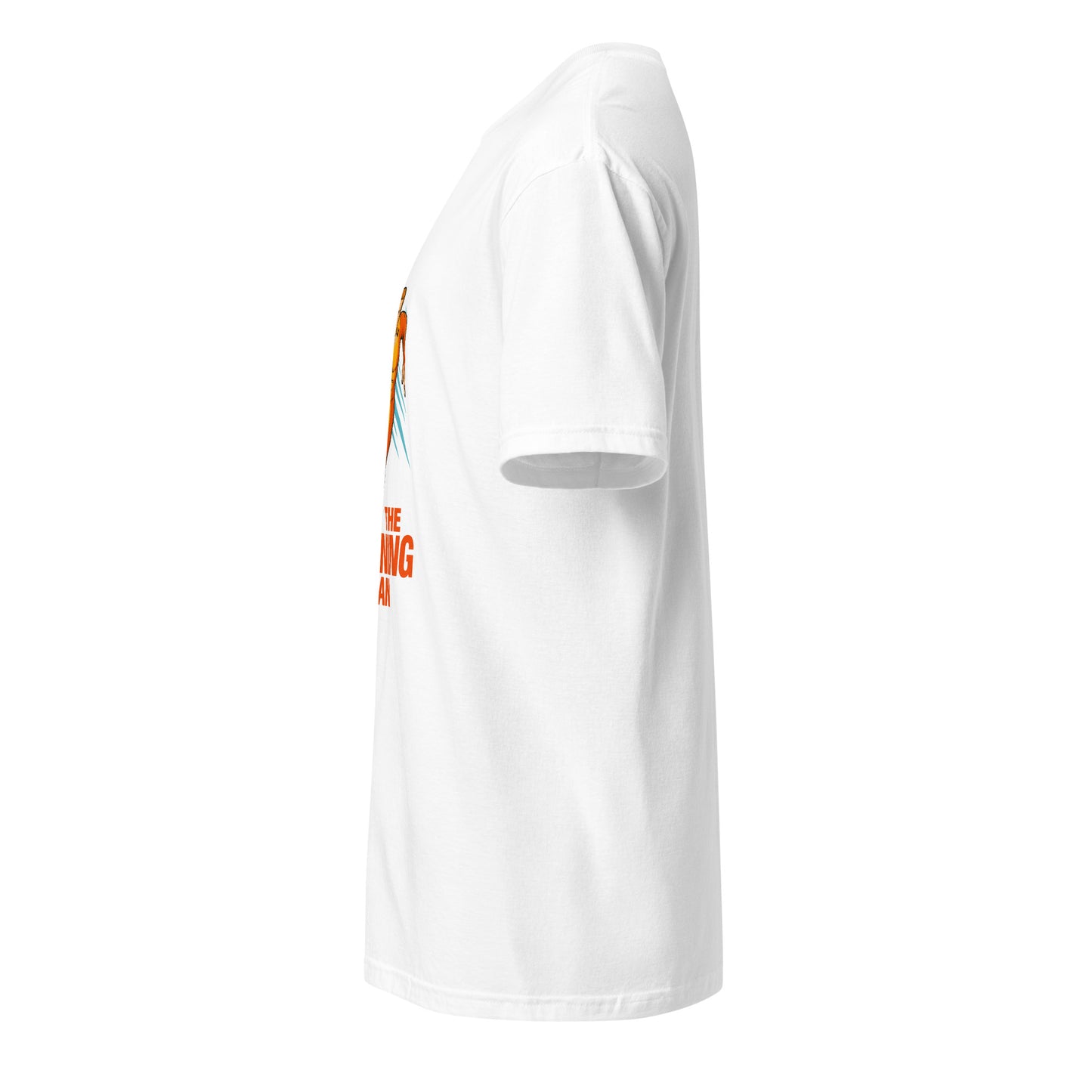 The Running Man – Retro Sci-Fi - Short-Sleeve Unisex T-Shirt - Graphic Tee - White - Left side