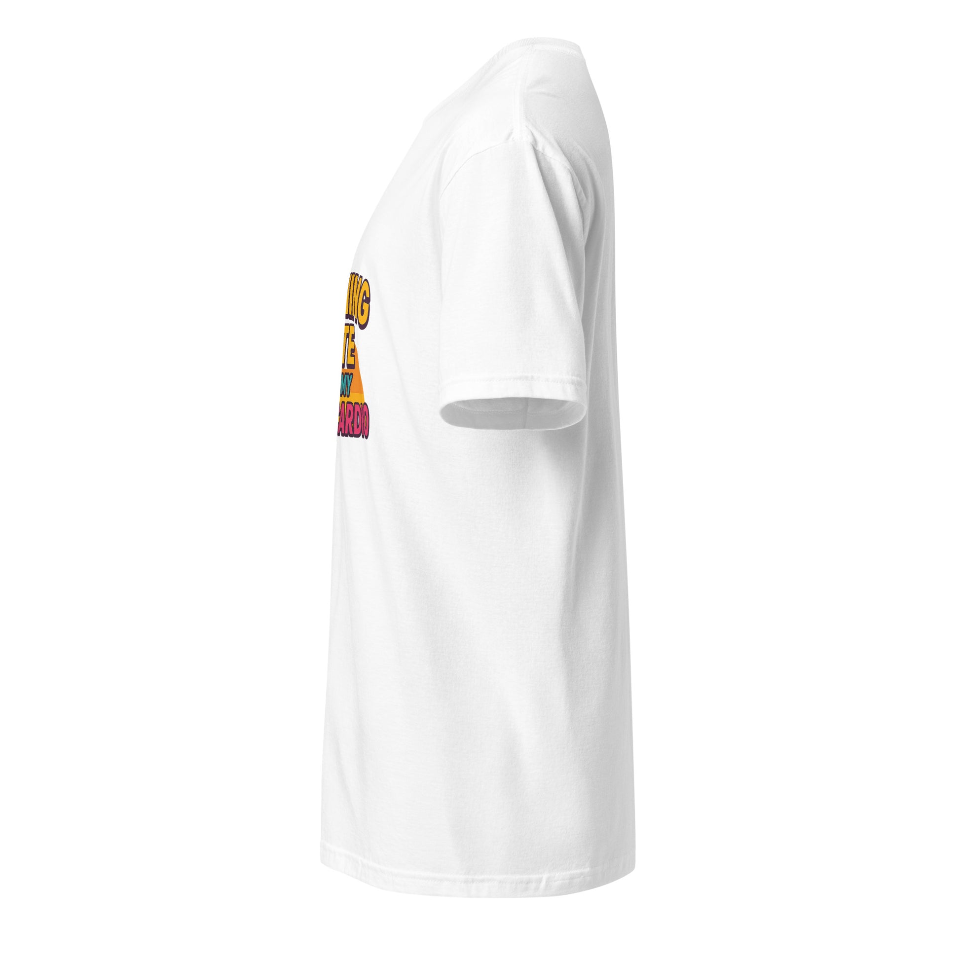 Running Late Is My Cardio - Whitty Lifestyle - Short-Sleeve Unisex T-Shirt - Graphic Tee - White - Left side