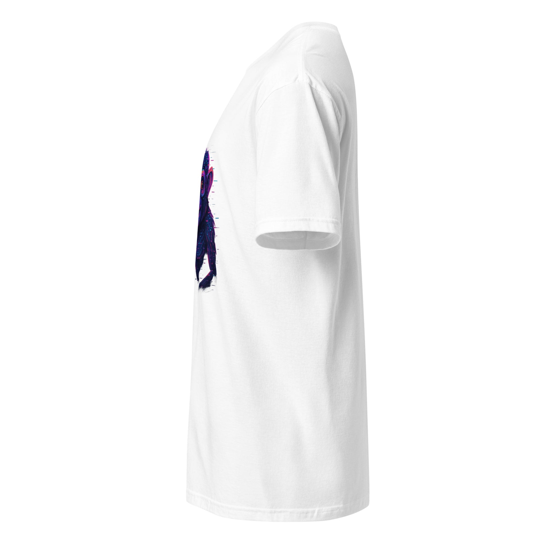 Cyber Monkey – Futuristic Primate - Short-Sleeve Unisex T-Shirt - Graphic Tee - White - Left side