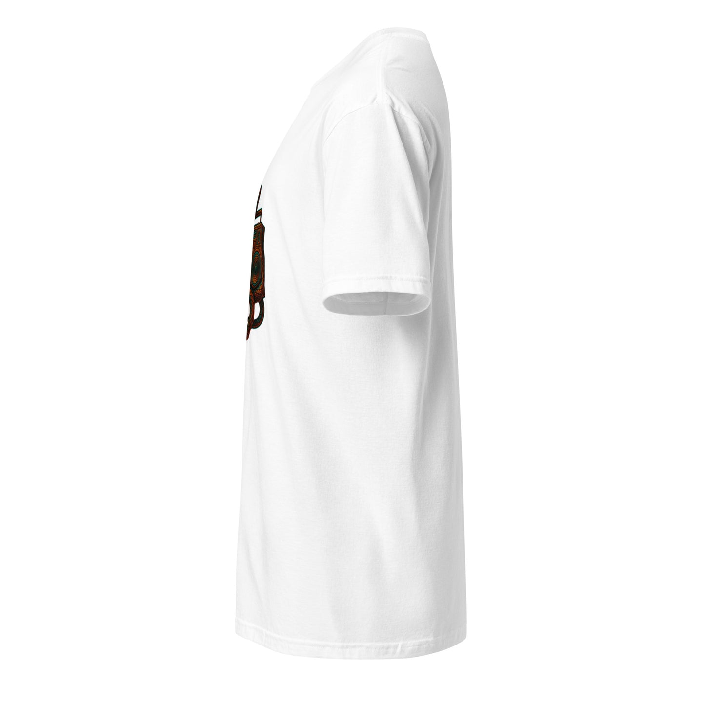 Bassline Serpent – Snake & Soundwaves - Short-Sleeve Unisex T-Shirt - Graphic Tee - White - Left side