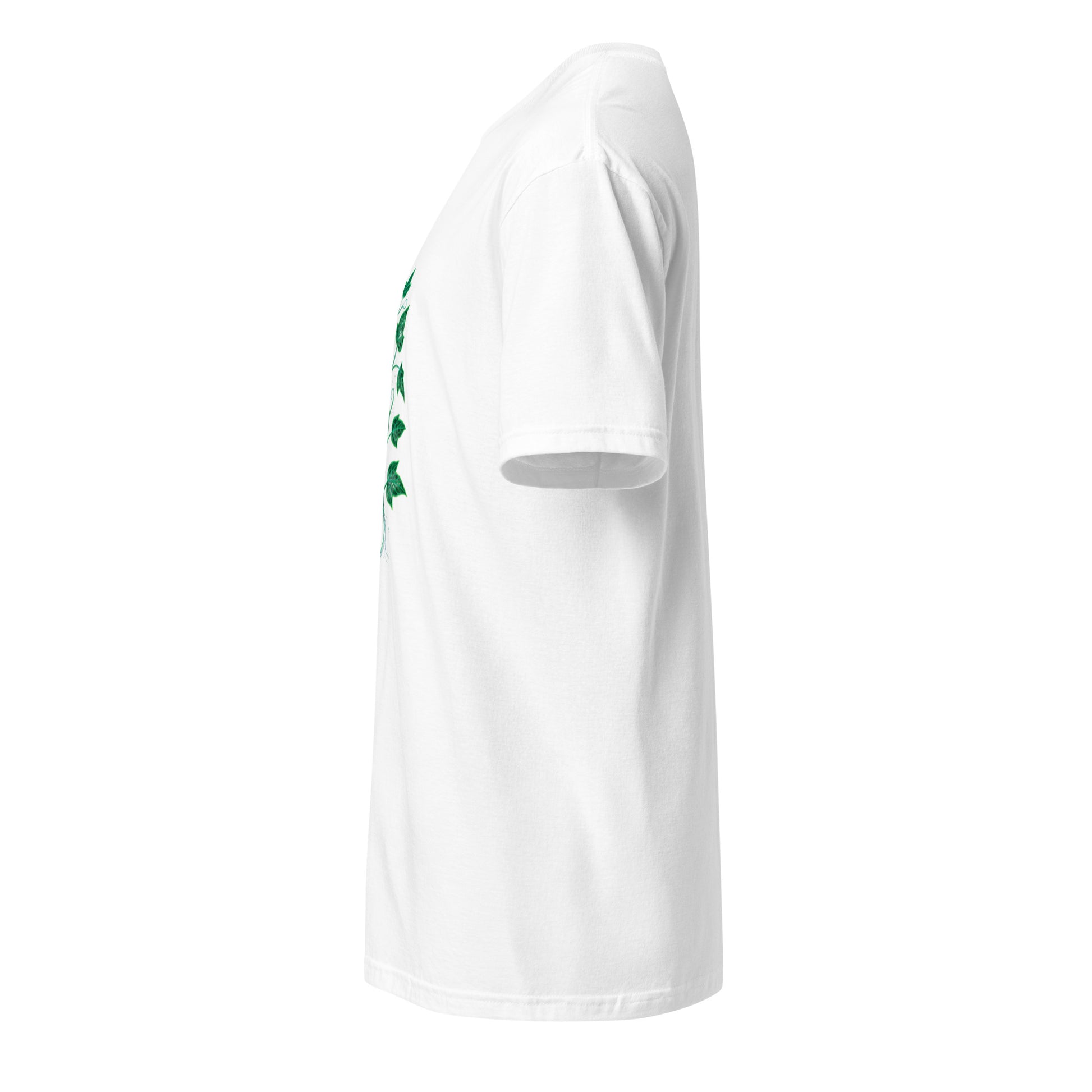 Techno Ivy Vines – Nature Rewired - Short-Sleeve Unisex T-Shirt - Graphic Tee - White - Left side