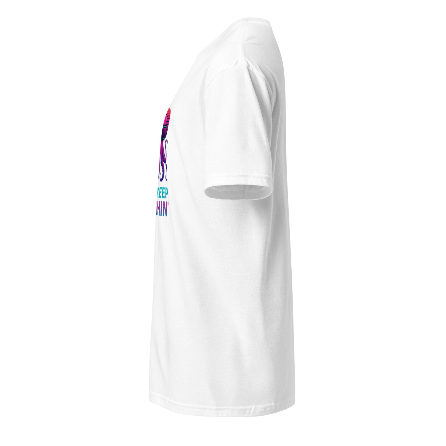 Just Keep Glitchin’ – Cyber Octopus VR - Short-Sleeve Unisex T-Shirt - Graphic Tee - White - Left side