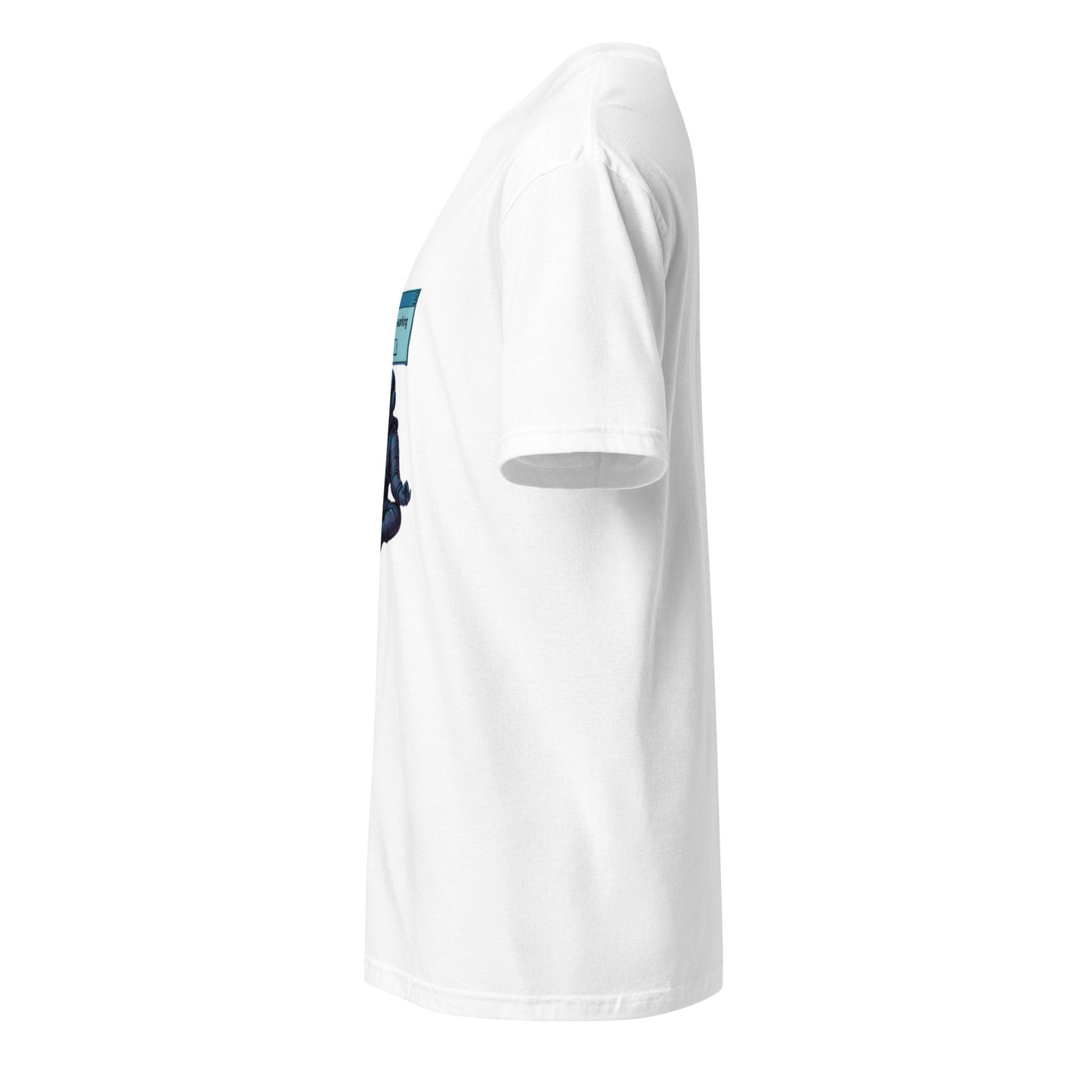 Existence.exe Has Stopped Working – Meditating Astronaut Glitch - Short-Sleeve Unisex T-Shirt - Graphic Tee - White - Left side