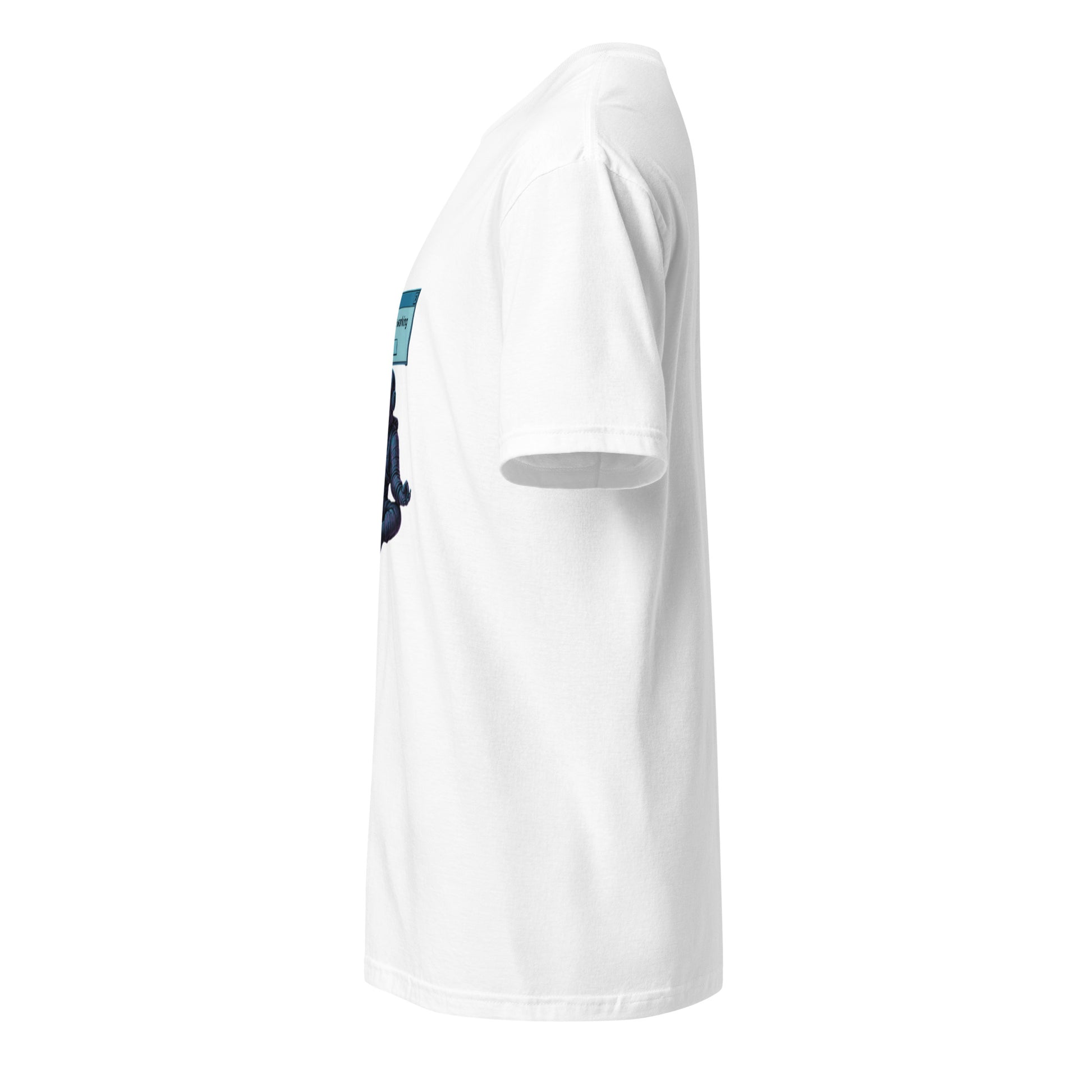 Existence.exe Has Stopped Working – Meditating Astronaut Glitch - Short-Sleeve Unisex T-Shirt - Graphic Tee - White - Left side