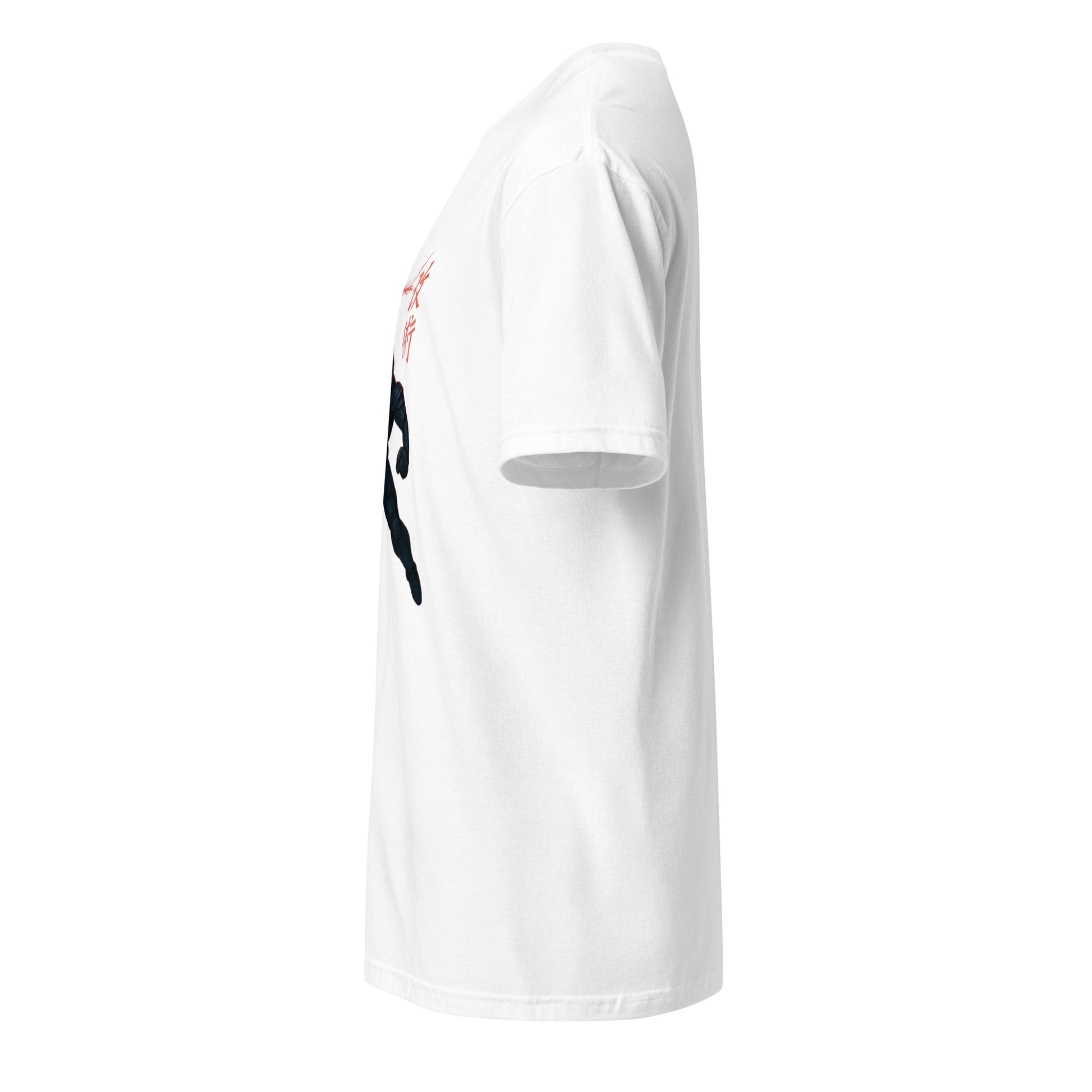 Neo-Samurai 09 – Cybernetic Warrior - Short-Sleeve Unisex T-Shirt - Graphic Tee - White - Left side