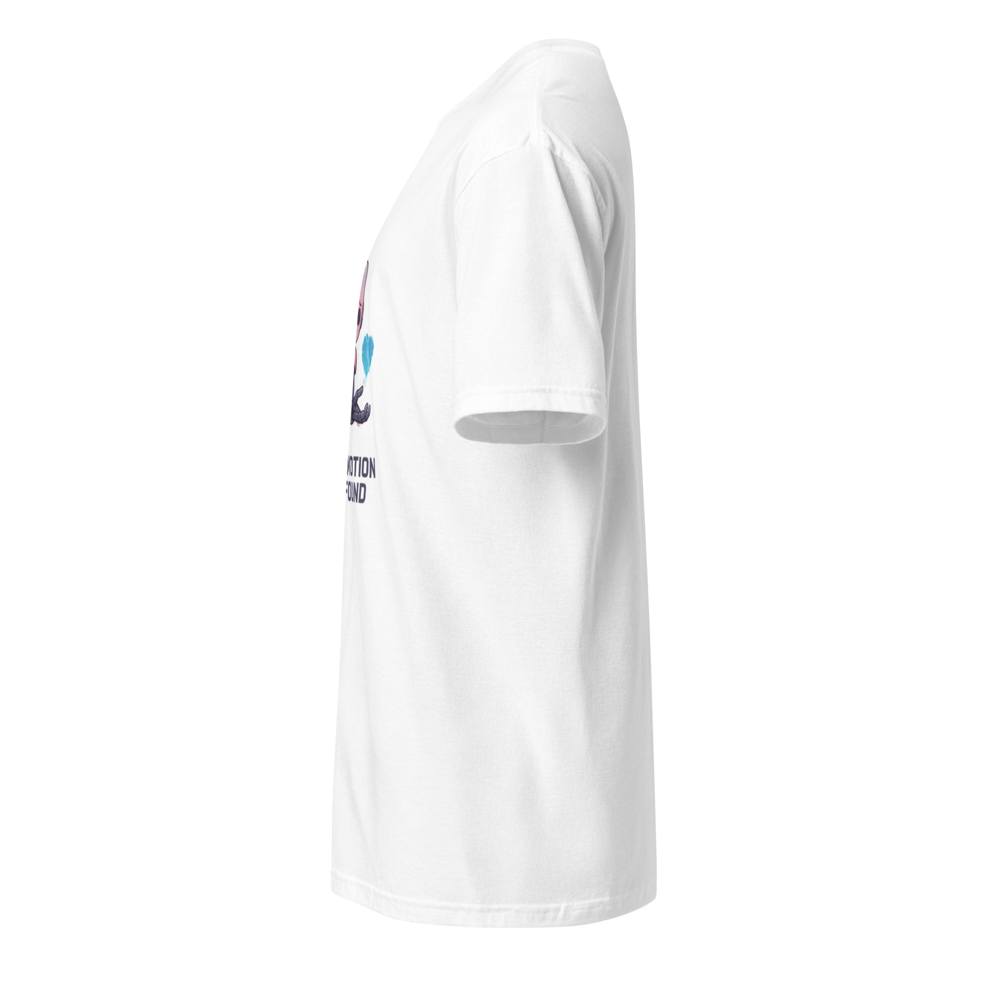 404: Emotion Not Found – Glitch Heart Robot  - Short-Sleeve Unisex T-Shirt - Graphic Tee - White - Left side