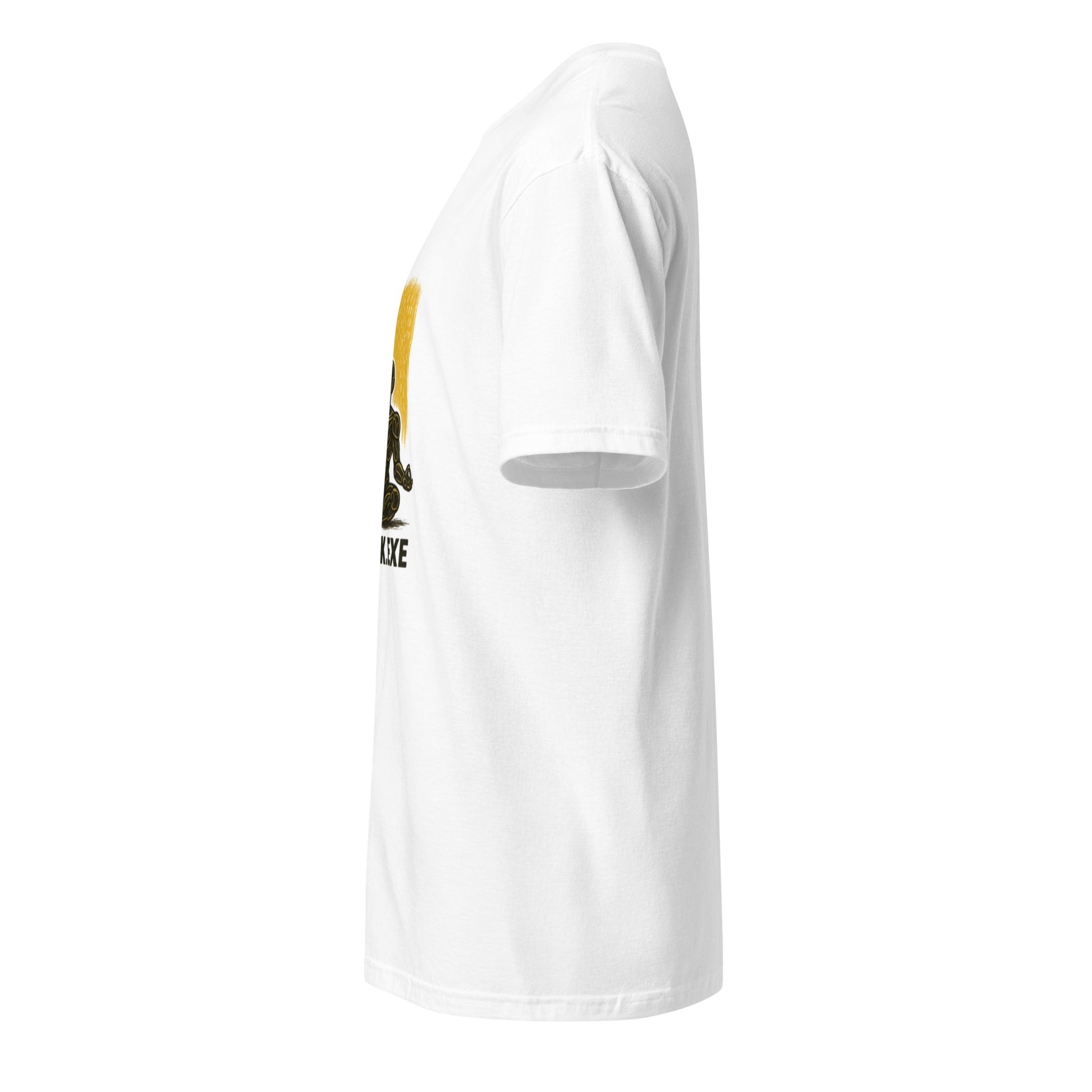 Think.exe – Cyber Meditation - Short-Sleeve Unisex T-Shirt - Graphic Tee - White - Left side