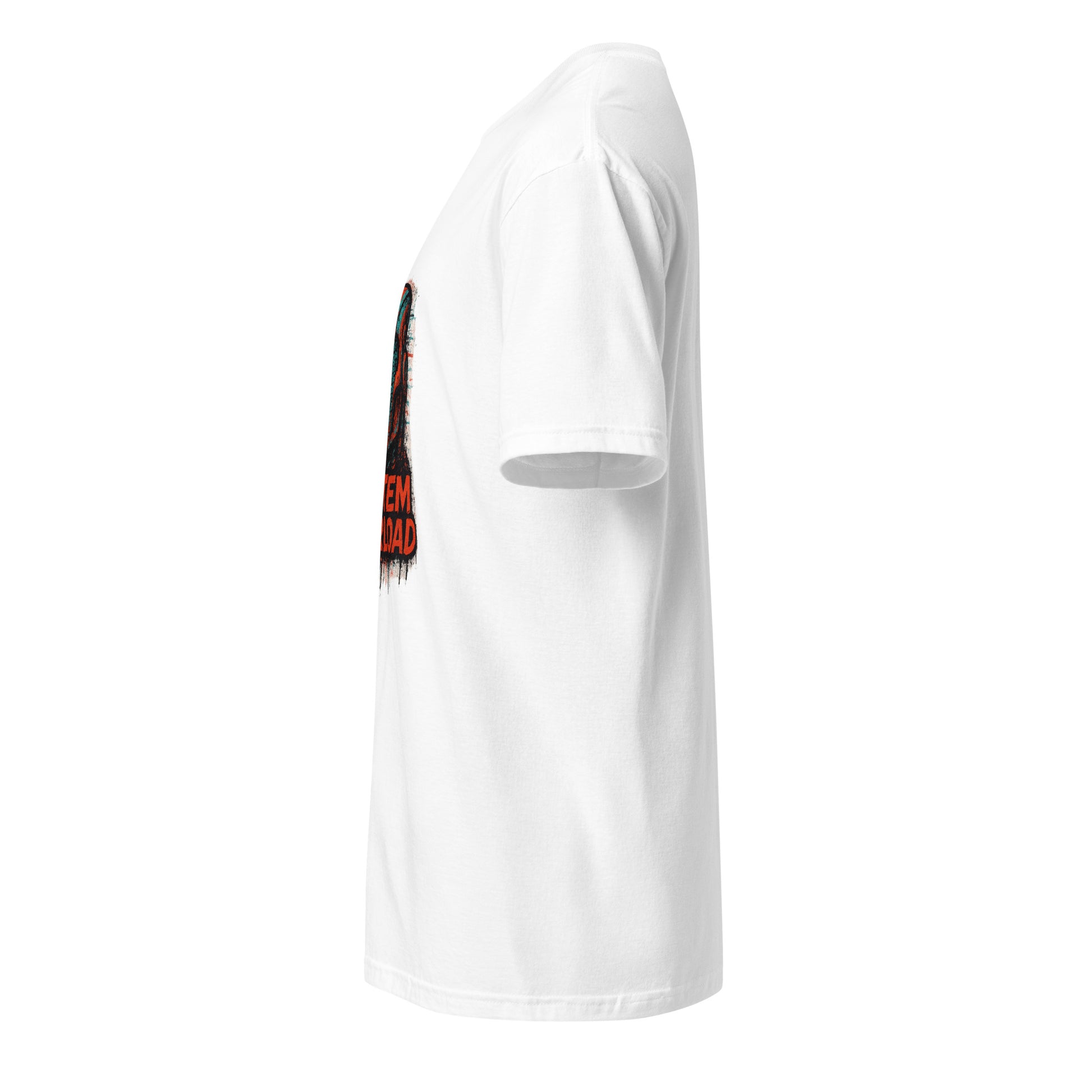 System Overload - Grunge Graffiti - Short-Sleeve Unisex T-Shirt - Graphic Tee - White - Left side