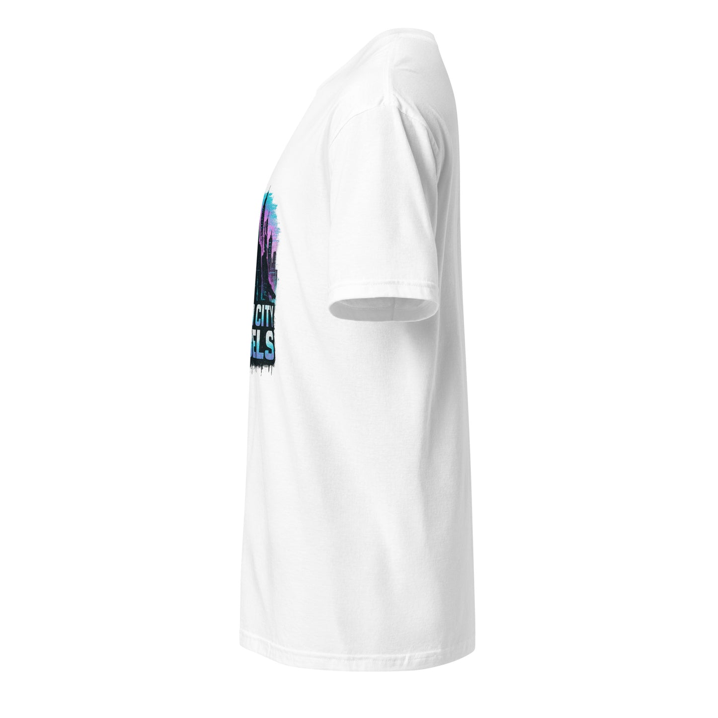 Glitch City Rebels - Digital Attitude - Short-Sleeve Unisex T-Shirt - Graphic Tee - White - Left side