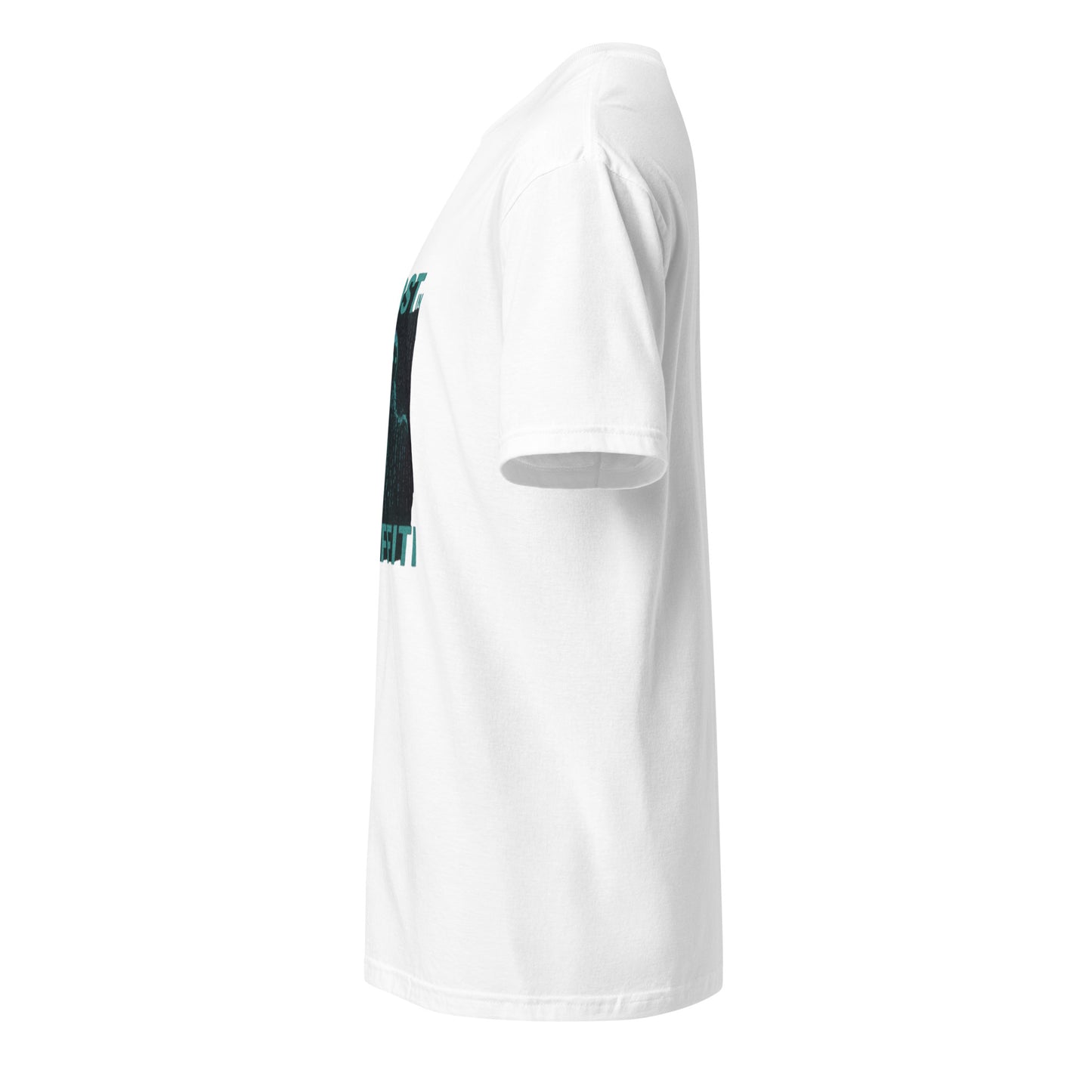 Ghost in the Graffiti - Glitch Apparition - Short-Sleeve Unisex T-Shirt - Graphic Tee - White - Left side