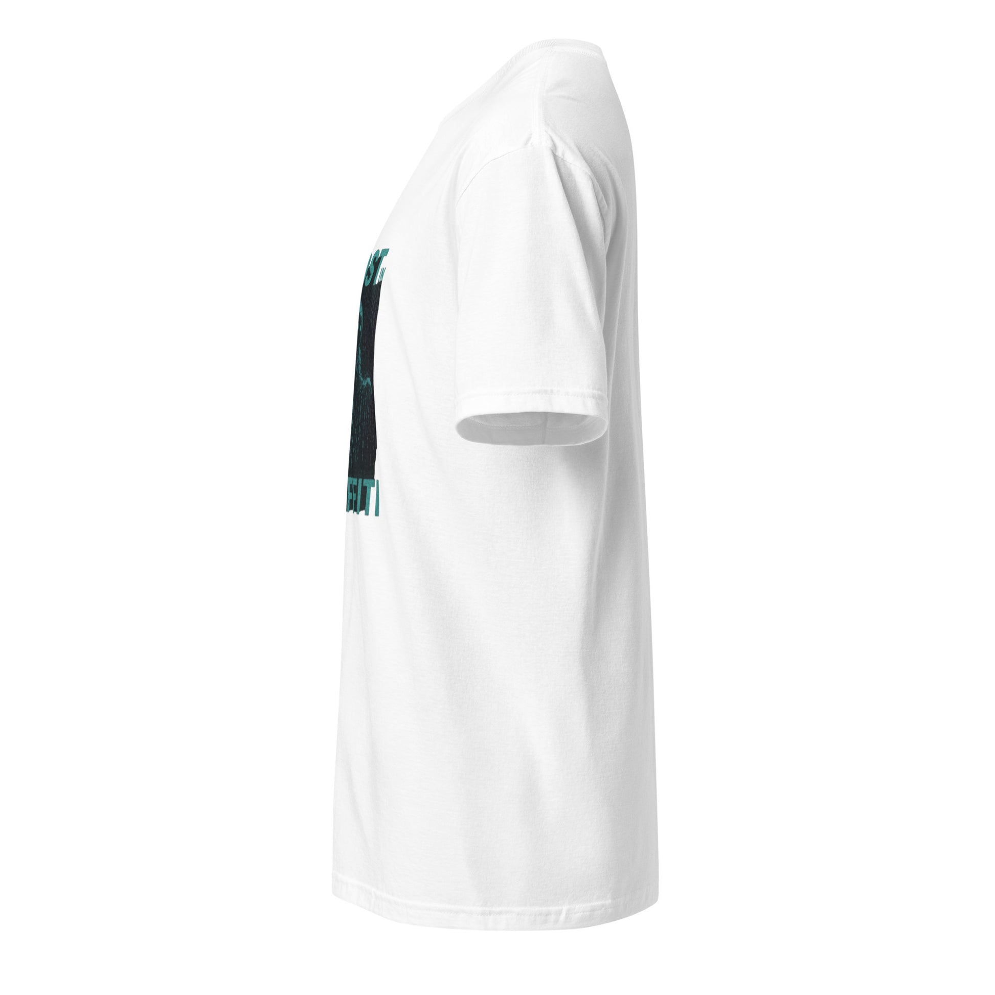 Ghost in the Graffiti - Glitch Apparition - Short-Sleeve Unisex T-Shirt - Graphic Tee - White - Left side