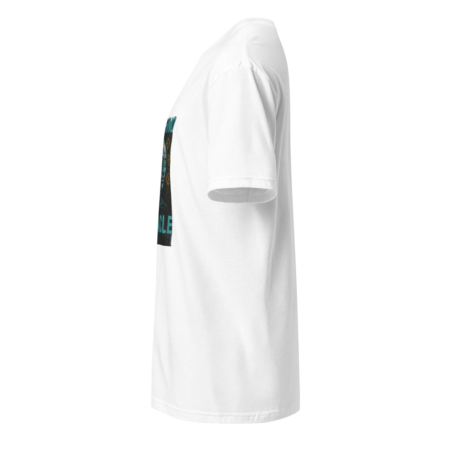 Techno Oracle - Urban Futurism - Short-Sleeve Unisex T-Shirt - Graphic Tee - White - Left side