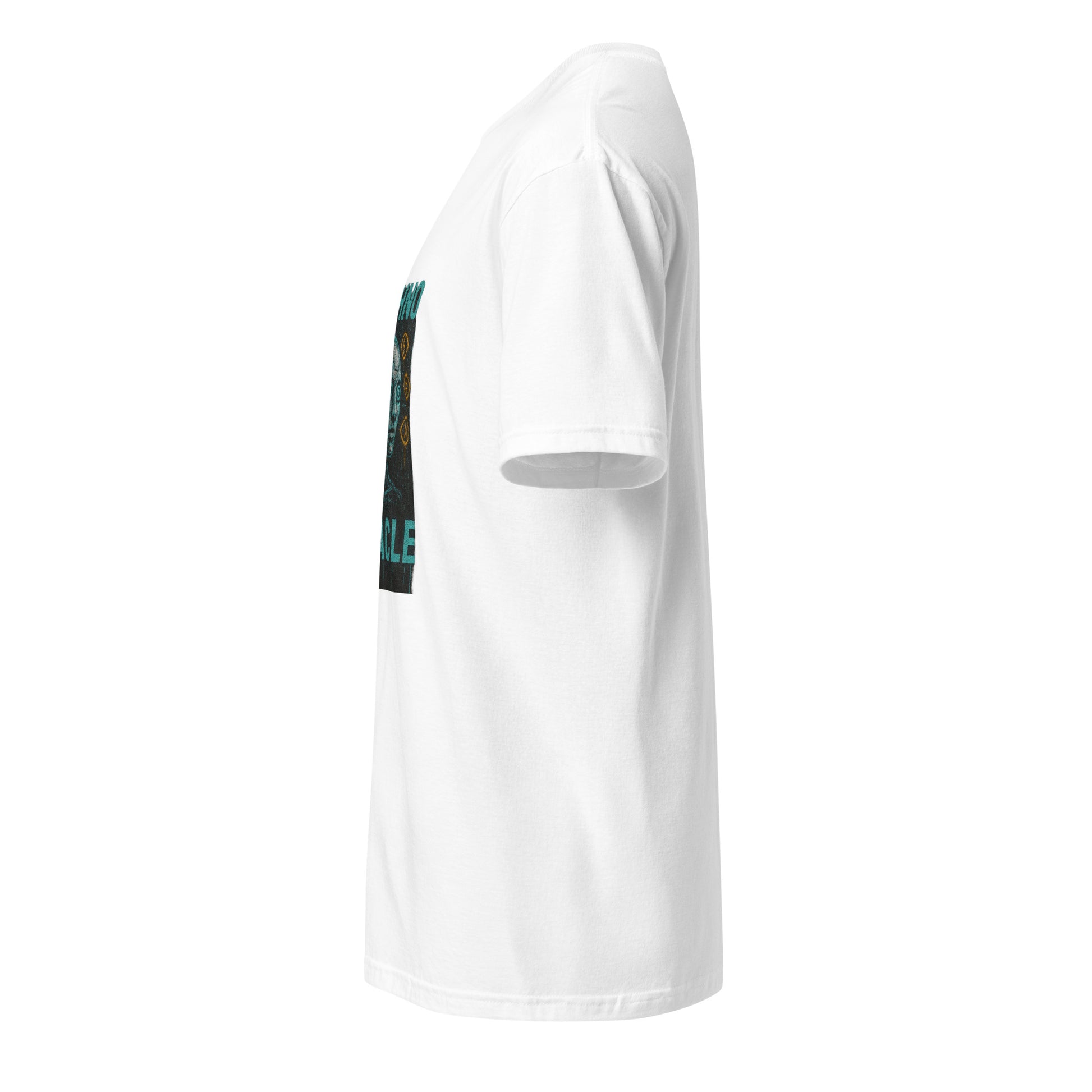 Techno Oracle - Urban Futurism - Short-Sleeve Unisex T-Shirt - Graphic Tee - White - Left side