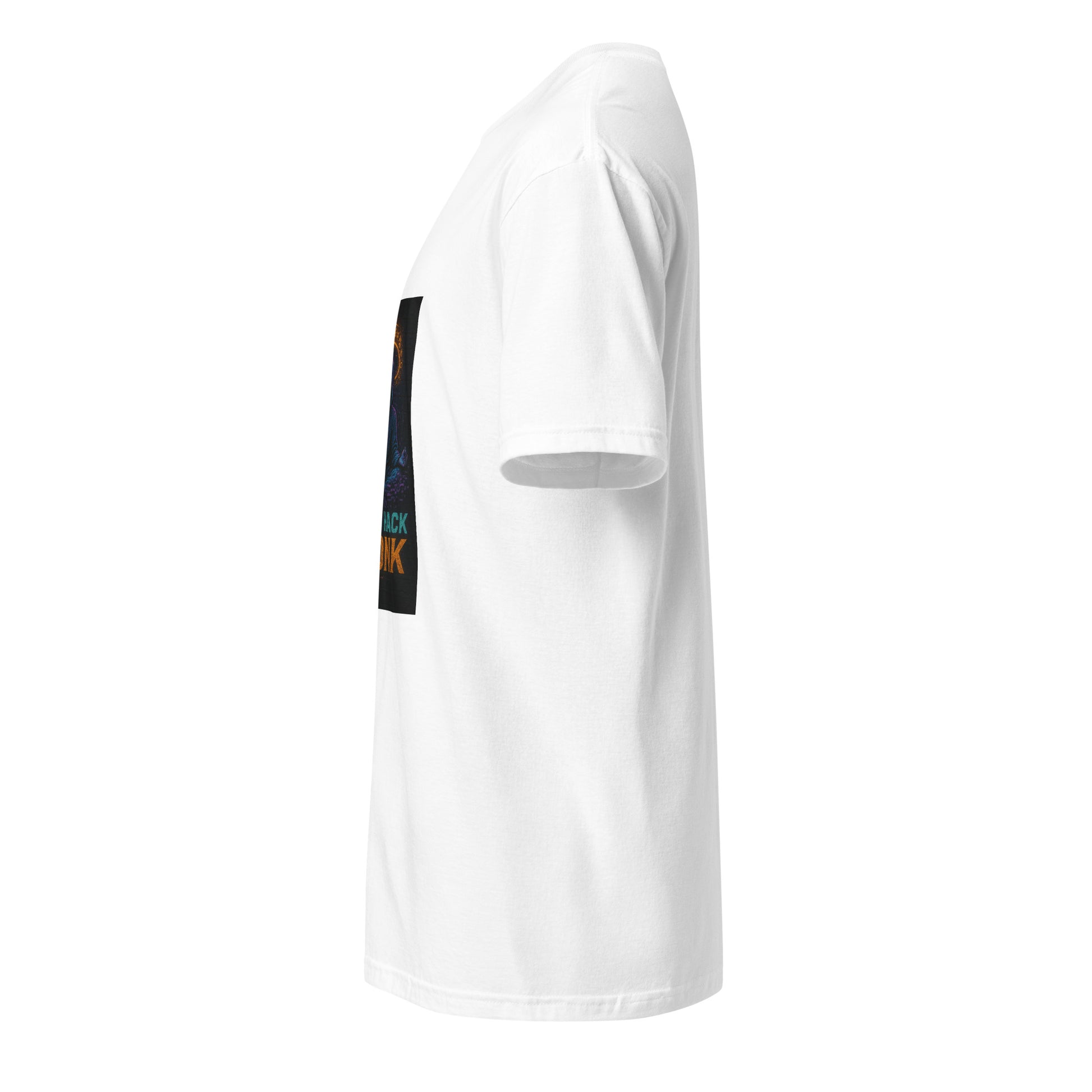 Halo Hack Monk - Digital Calm - Short-Sleeve Unisex T-Shirt - Graphic Tee - White - Left side