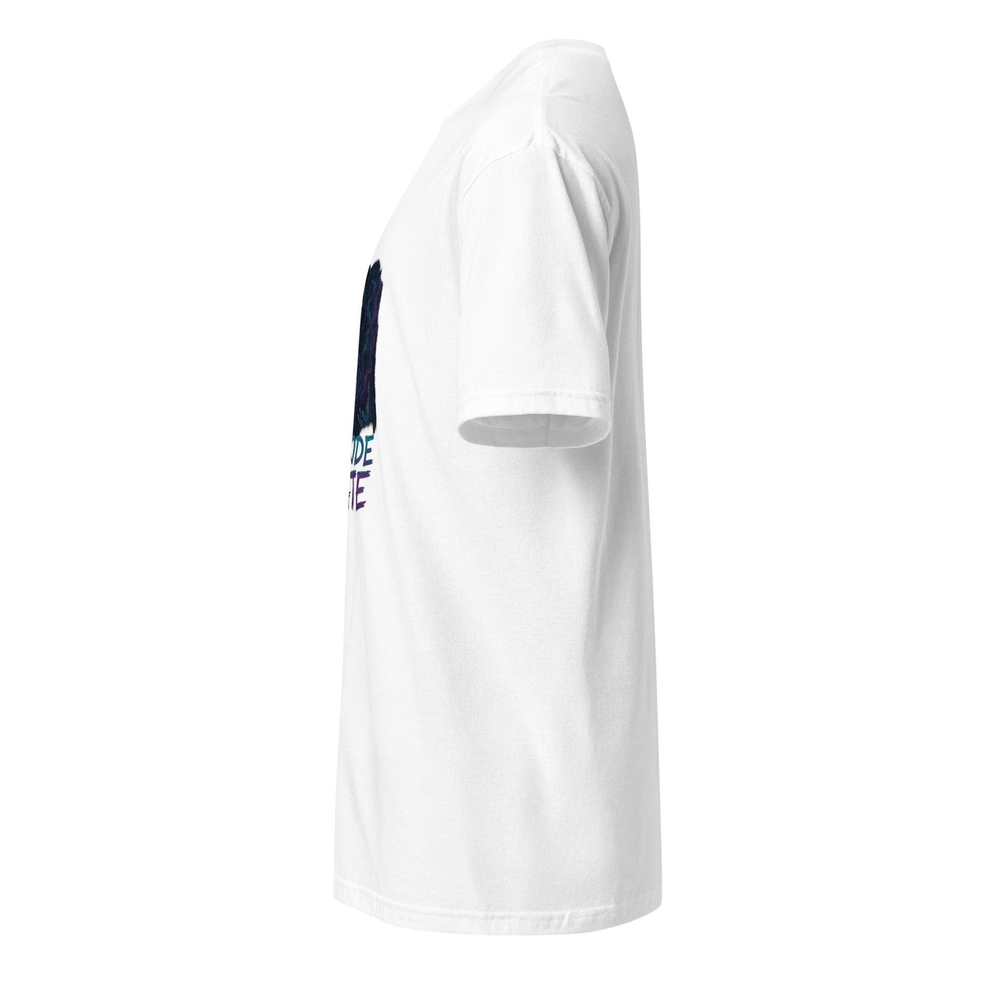 The Etherpunk Oracle - Digital Seer - Short-Sleeve Unisex T-Shirt - Graphic Tee - White - Left side