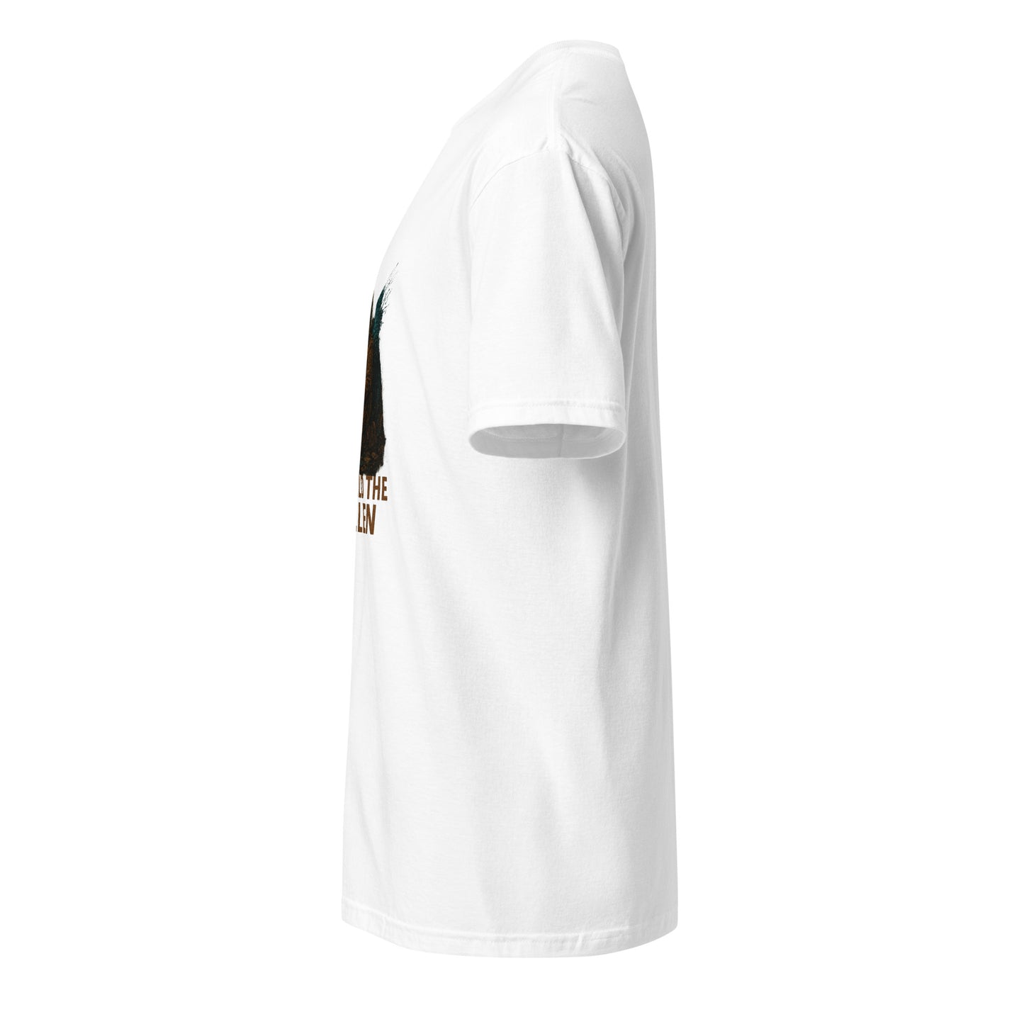 Digital Saint of Ruins - Cyber Faith - Short-Sleeve Unisex T-Shirt - Graphic Tee - White - Left side