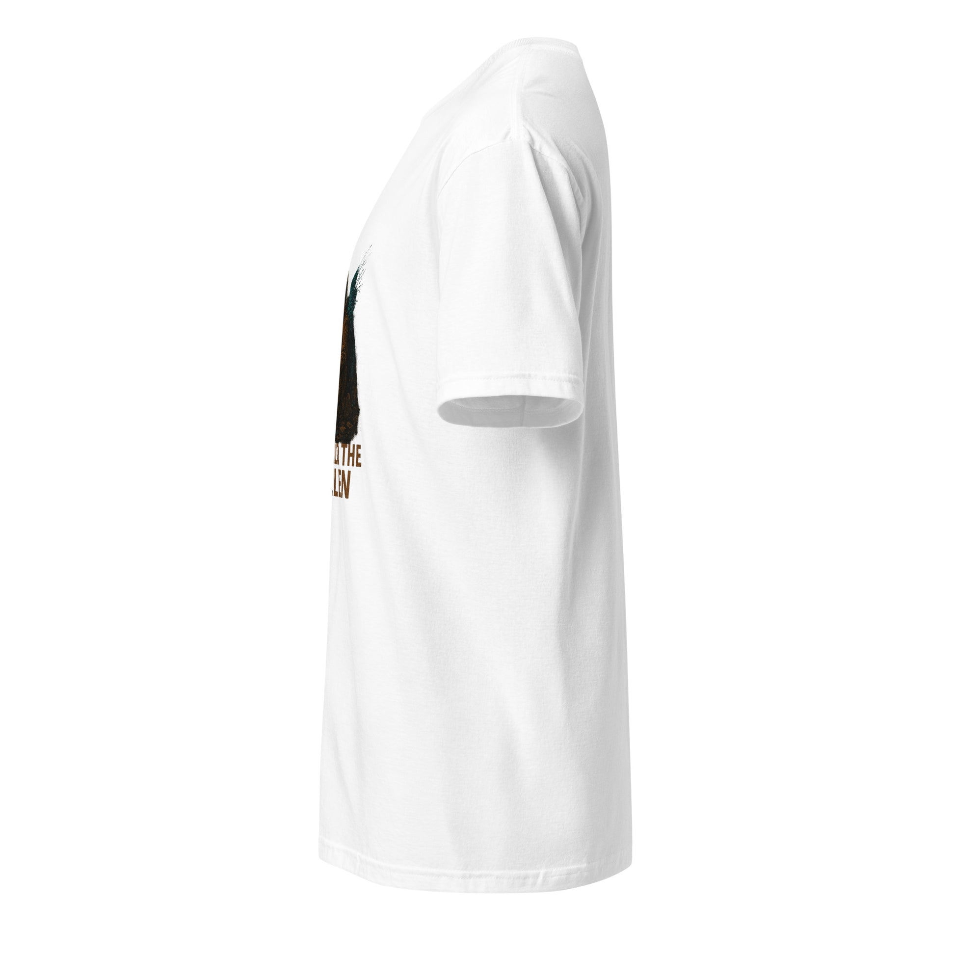 Digital Saint of Ruins - Cyber Faith - Short-Sleeve Unisex T-Shirt - Graphic Tee - White - Left side