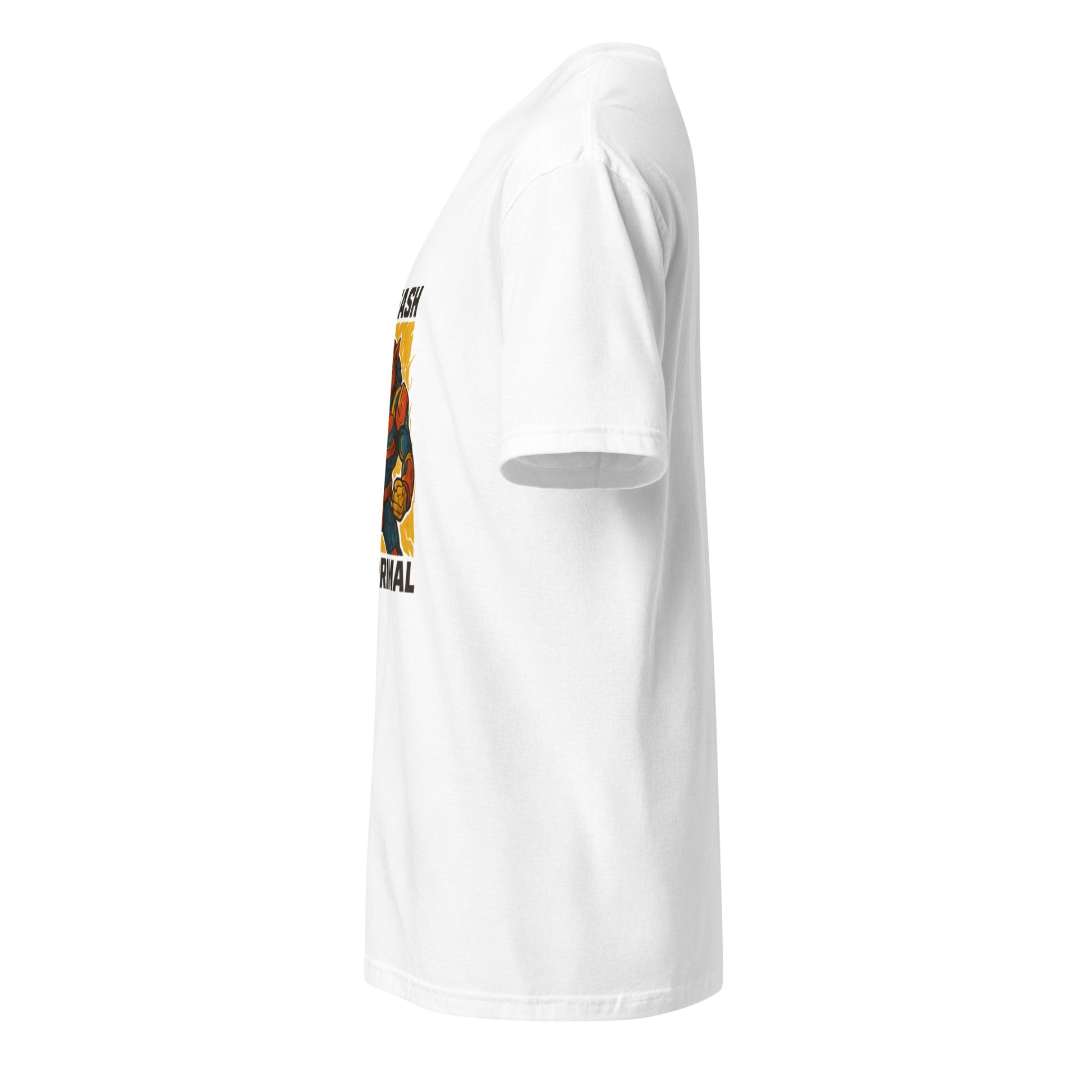 Thunder Primal Overdrive – Tech-Totem Fusion Warrior - Short-Sleeve Unisex T-Shirt - Graphic Tee - White - Left side