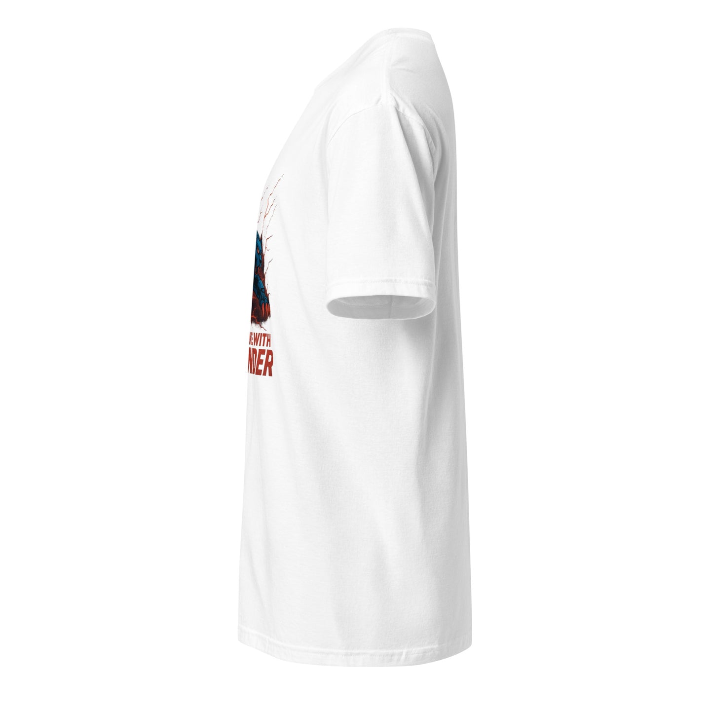 Mech-Panther Storm Unit – “Strike with Thunder.” - Short-Sleeve Unisex T-Shirt - Graphic Tee - White - Left side