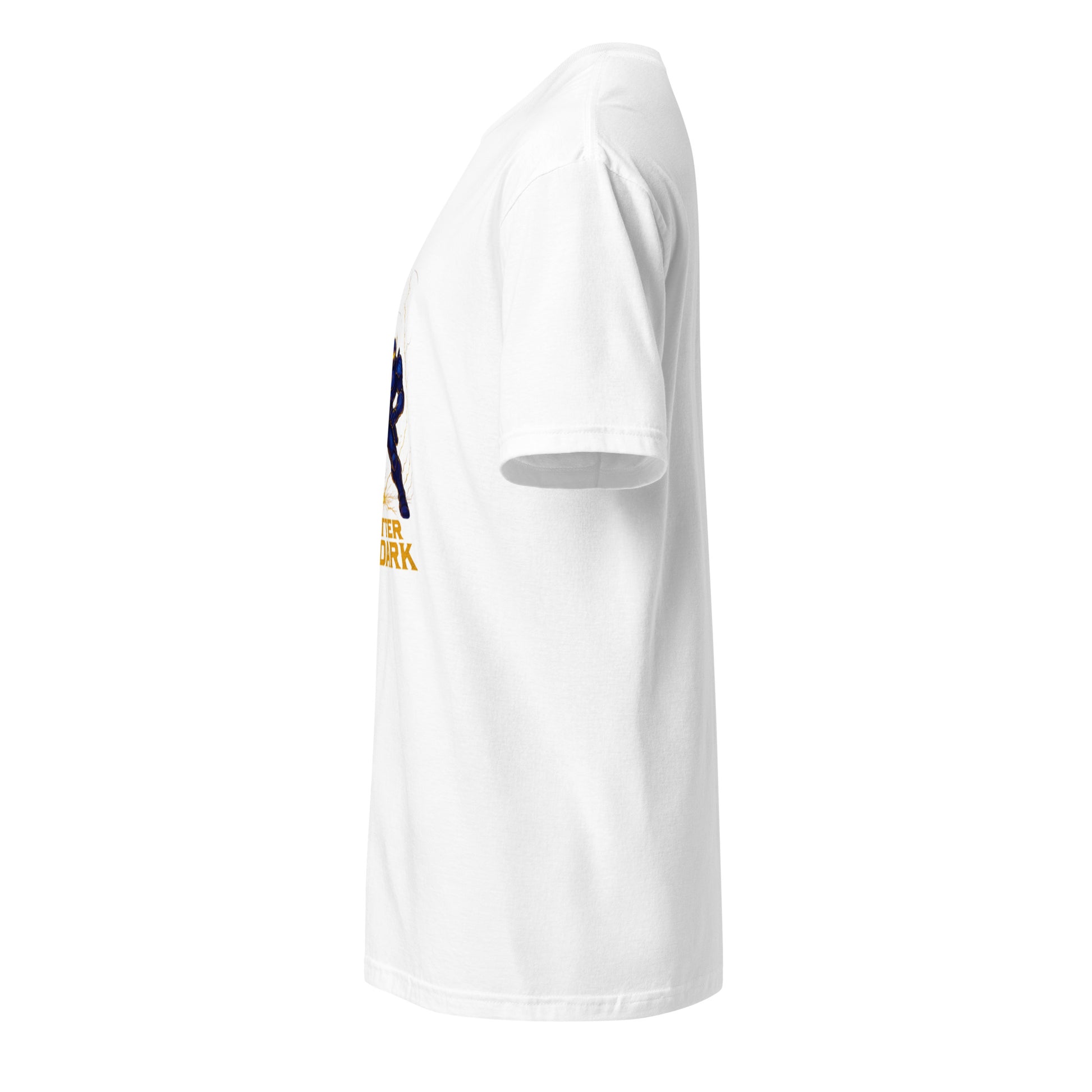 Starbreaker Pulse Knight – “Shatter the Dark." - Short-Sleeve Unisex T-Shirt - Graphic Tee - White - Left side