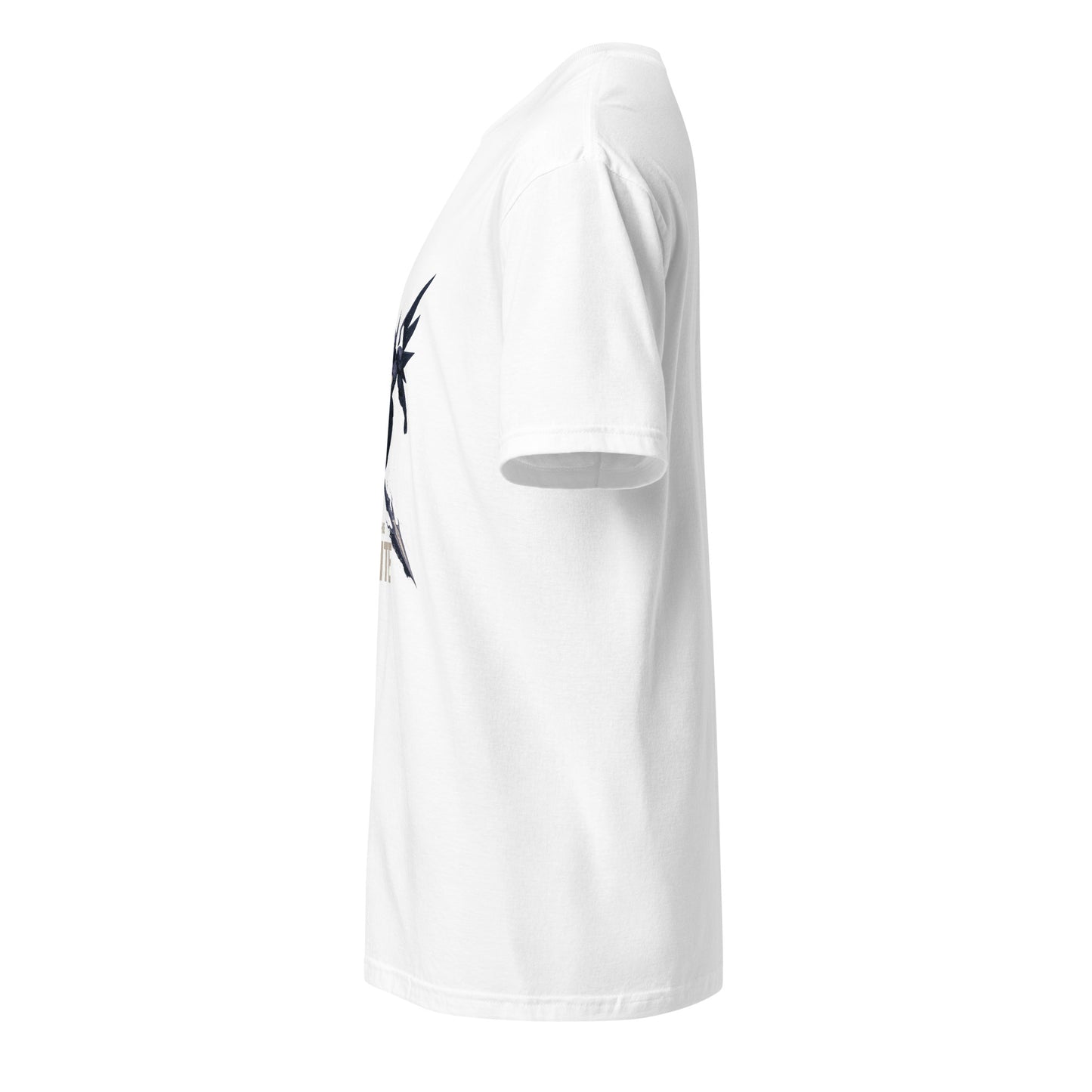 Void Seraph Enforcer – “Guard the Infinite.” - Short-Sleeve Unisex T-Shirt - Graphic Tee - White - Left side