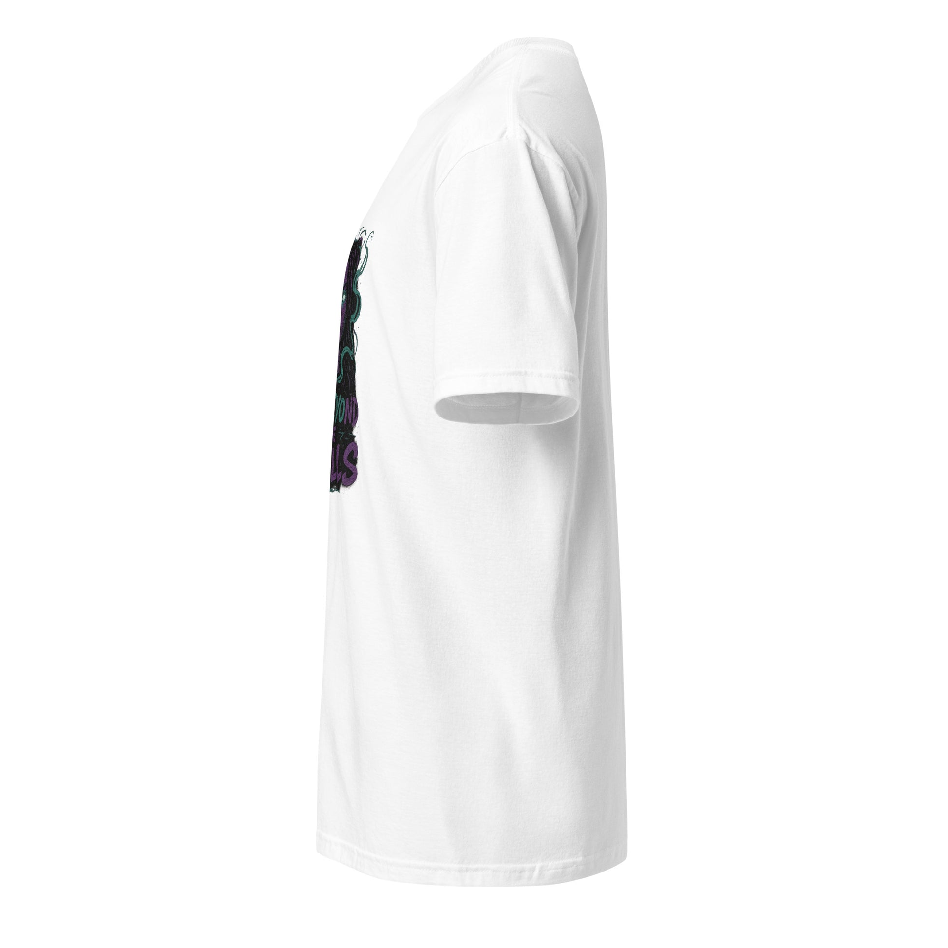 Alleyway Oracle – See Beyond the Walls - Short-Sleeve Unisex T-Shirt - Graphic Tee - White - Left side