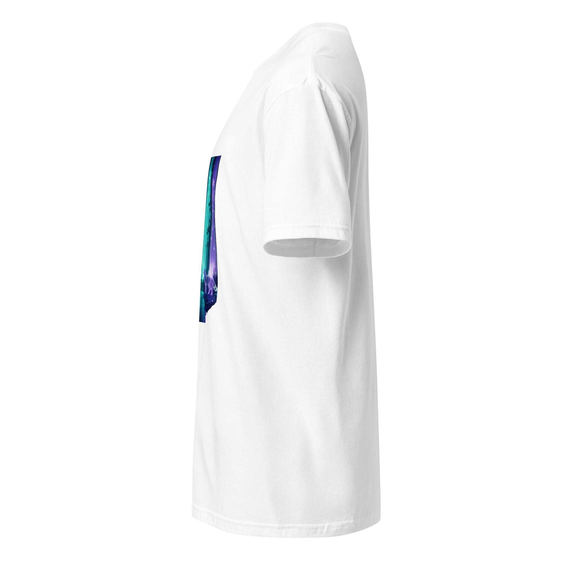 Quantum Forest – Digital Nature Fusion - Short-Sleeve Unisex T-Shirt - Graphic Tee - White - Left side