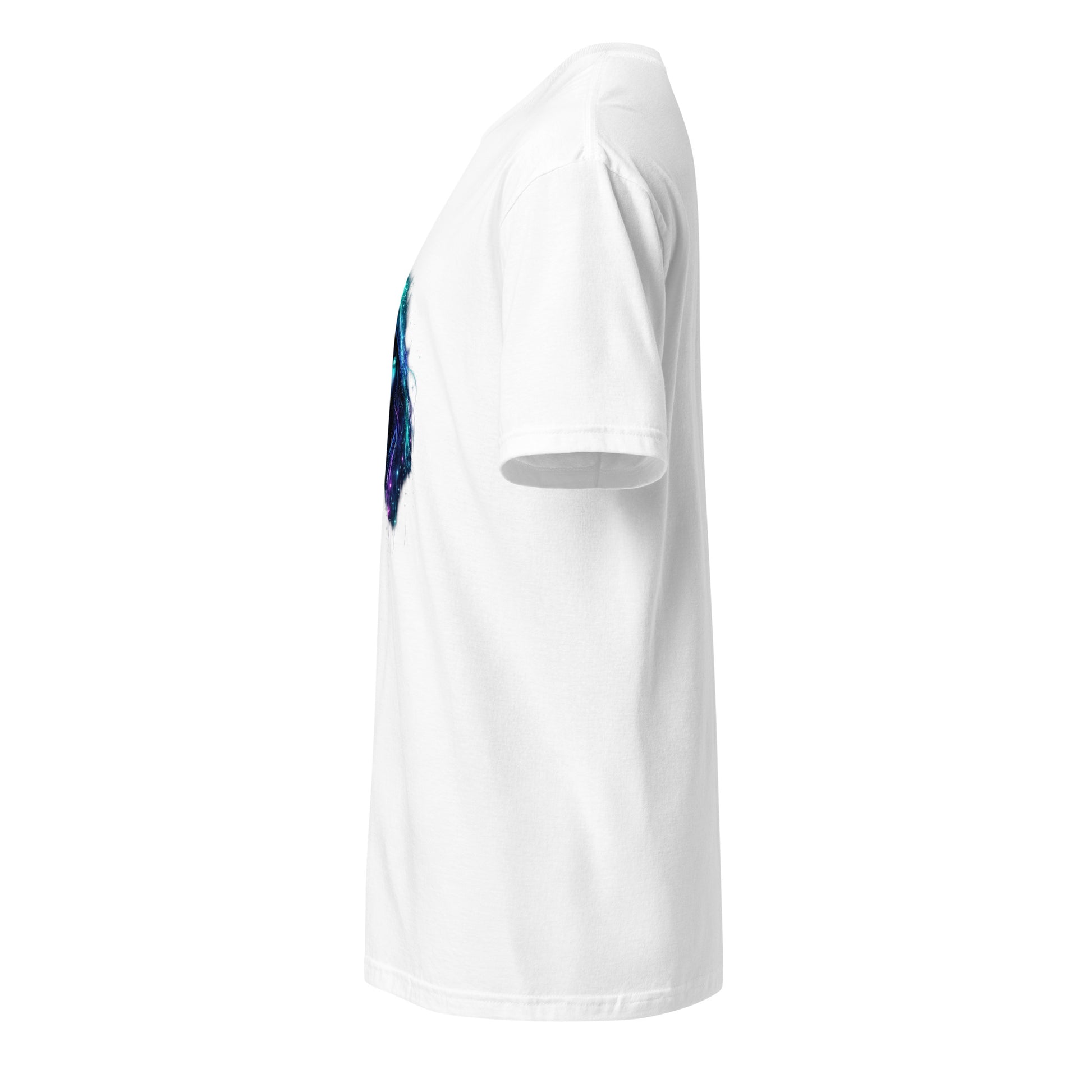 Cyber Oracle – Tech Spiritual - Short-Sleeve Unisex T-Shirt - Graphic Tee - White - Left side