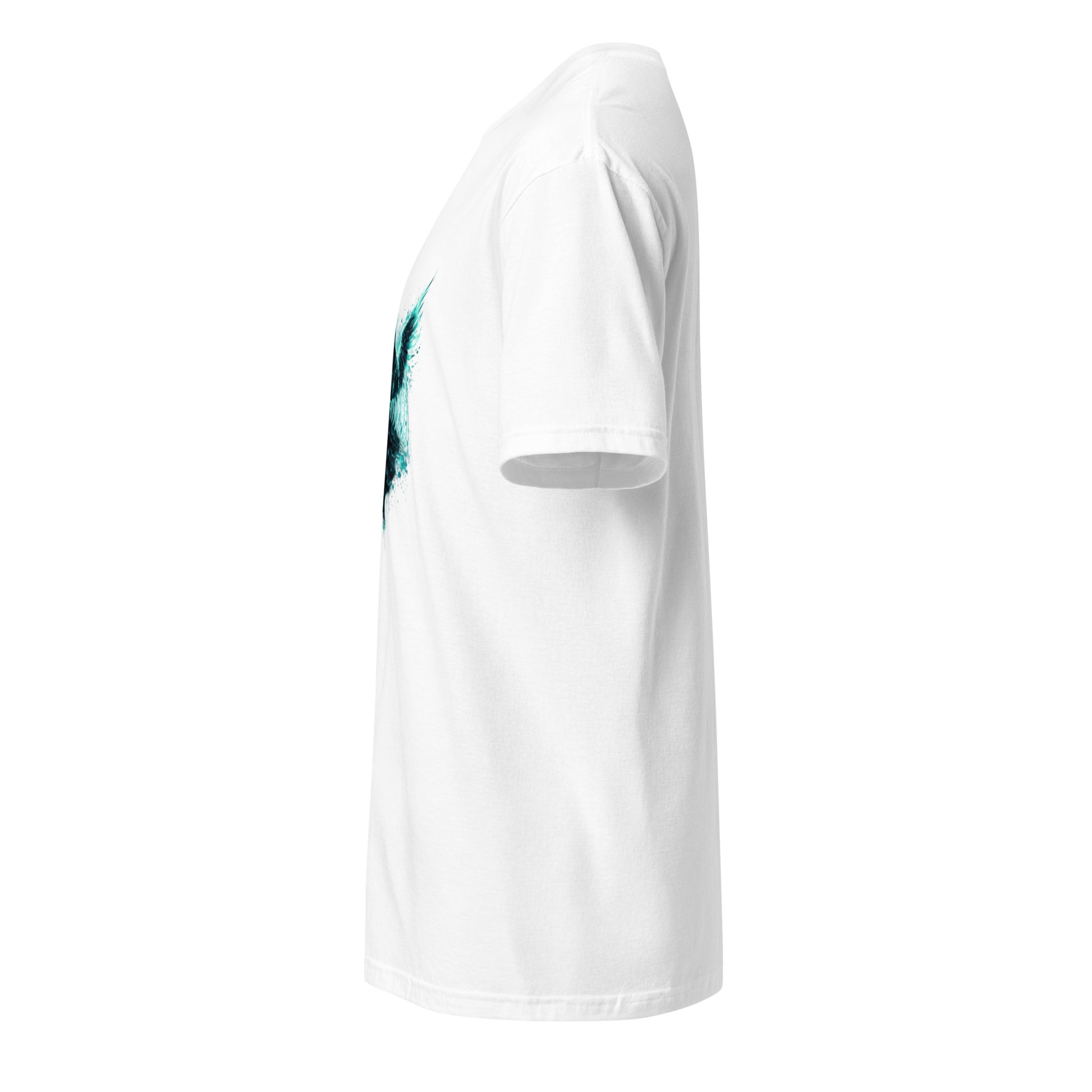 Angel Transmission – Cyber Graffiti - Short-Sleeve Unisex T-Shirt - Graphic Tee - White - Left side