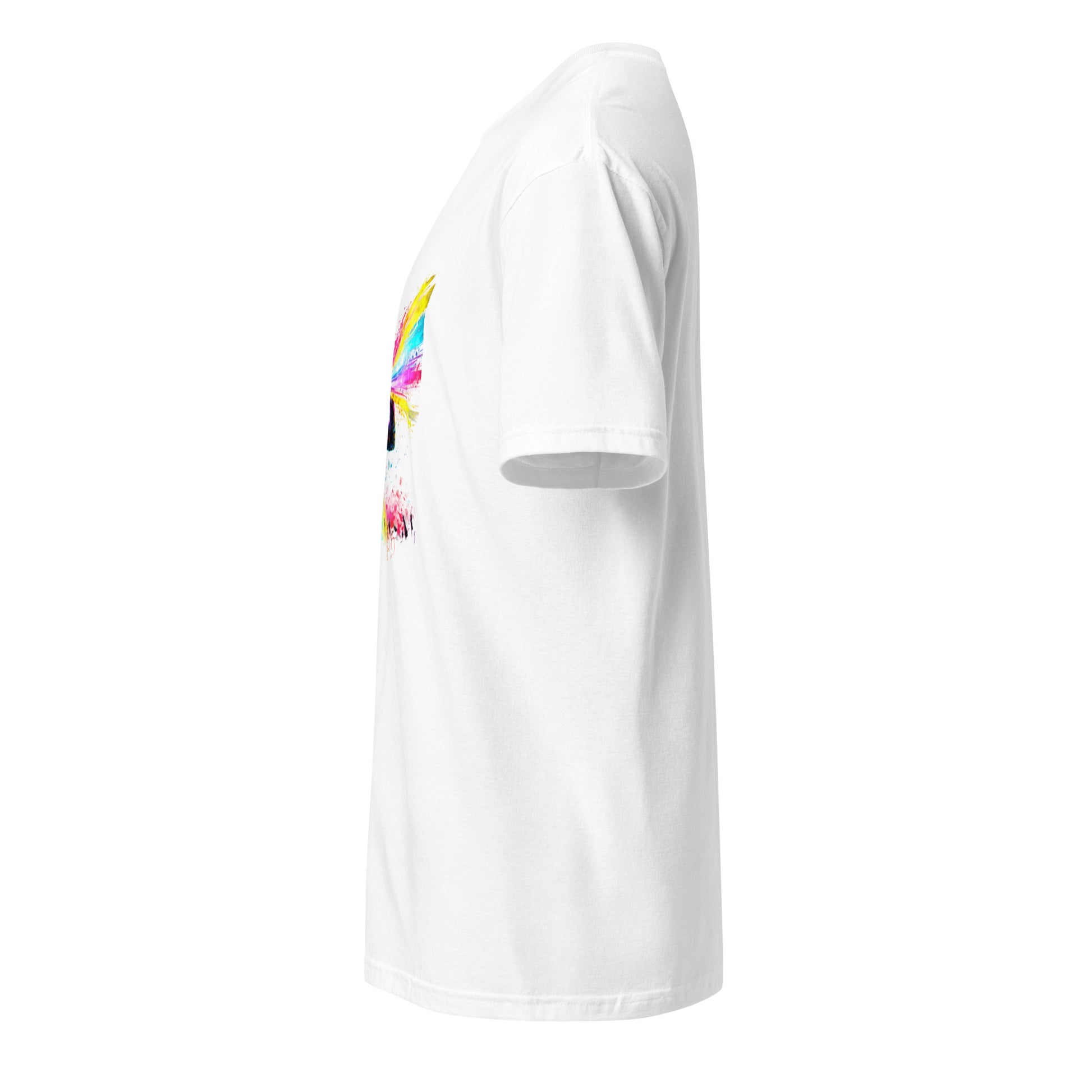 Neon Club Prophet – Nightlife Graffiti Energy - Short-Sleeve Unisex T-Shirt - Graphic Tee - White - Left side