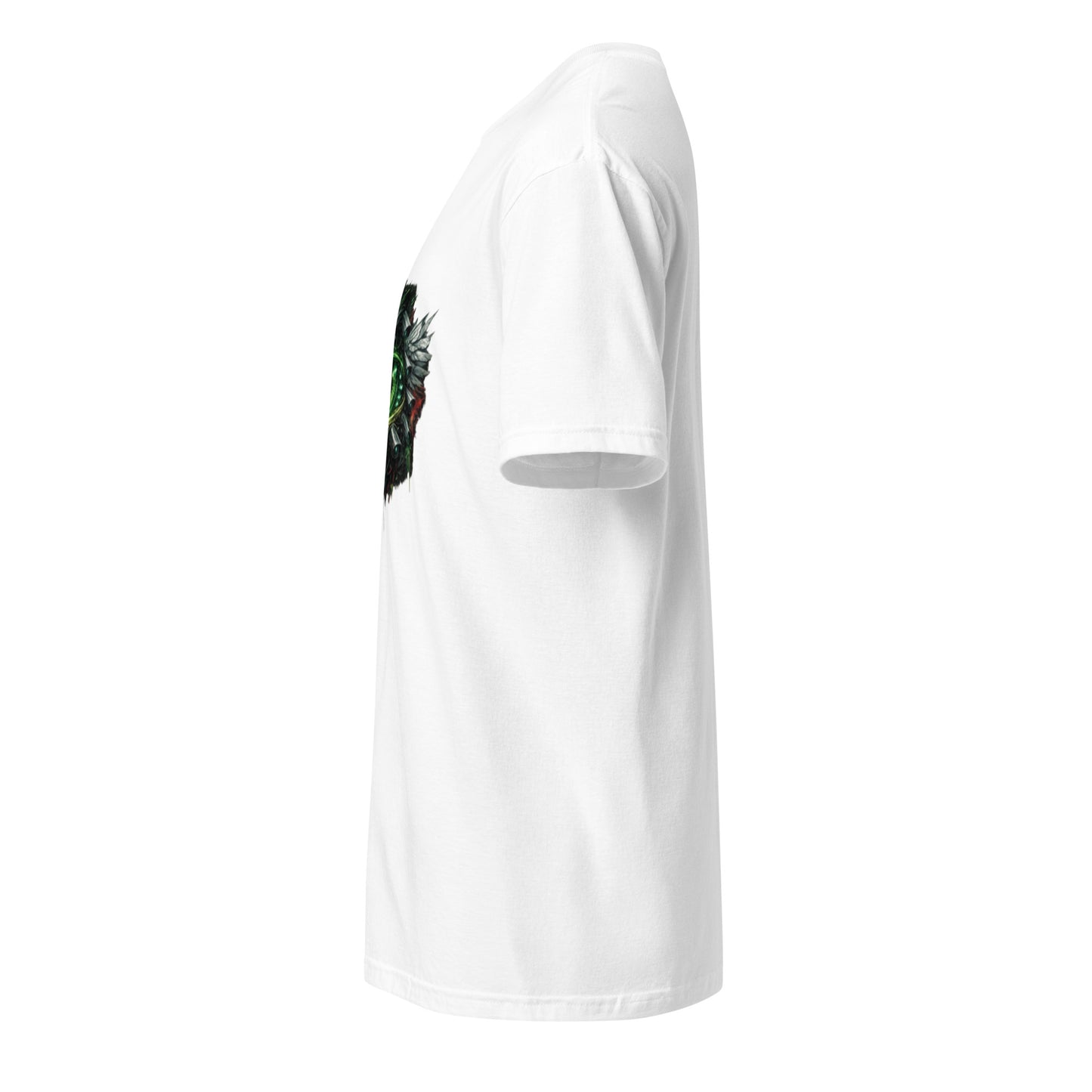 Neon Surveillance Society – Anti-System - Short-Sleeve Unisex T-Shirt - Graphic Tee - White - Left side