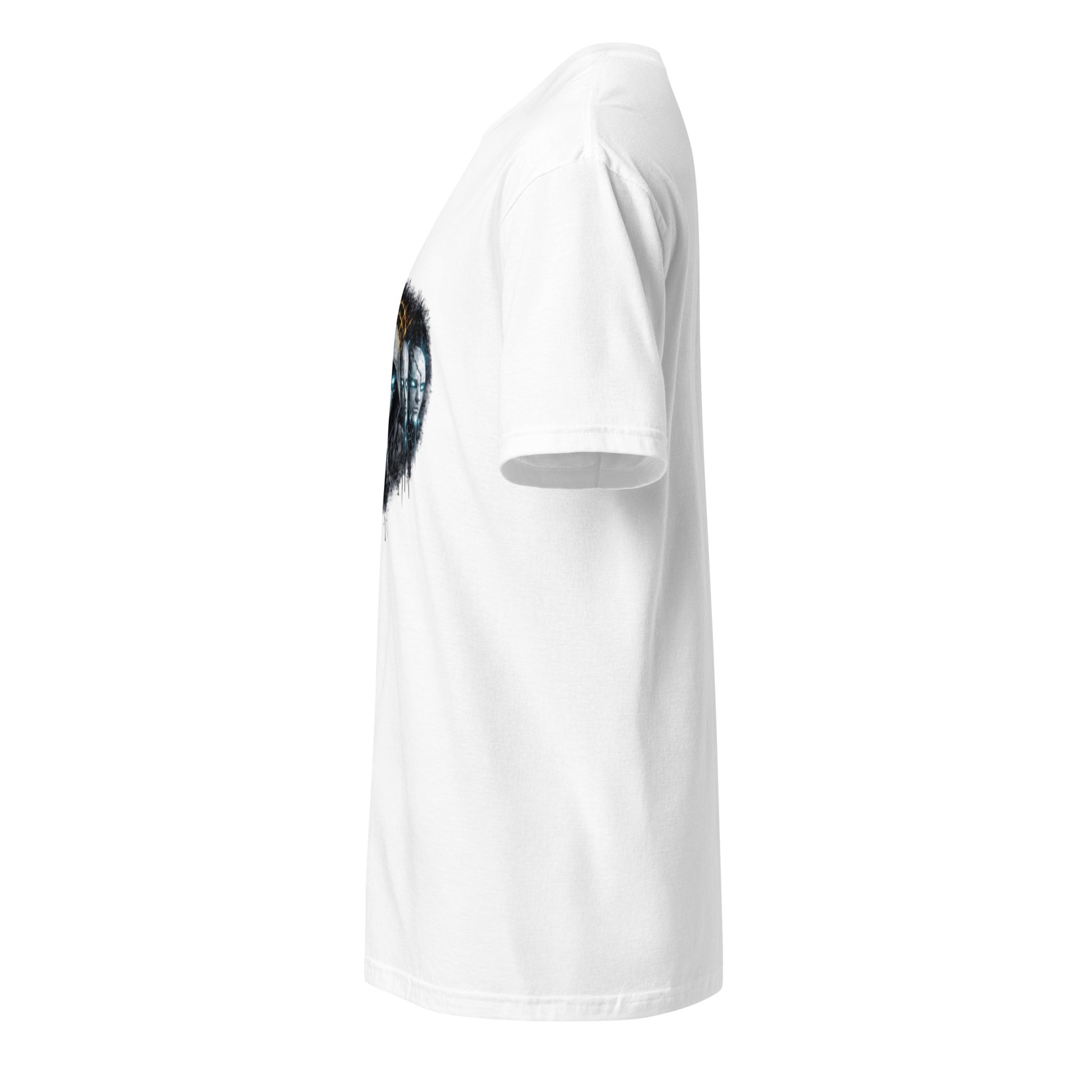 Digital Mask Society – Identity & Anonymity - Short-Sleeve Unisex T-Shirt - Graphic Tee - White - Left side