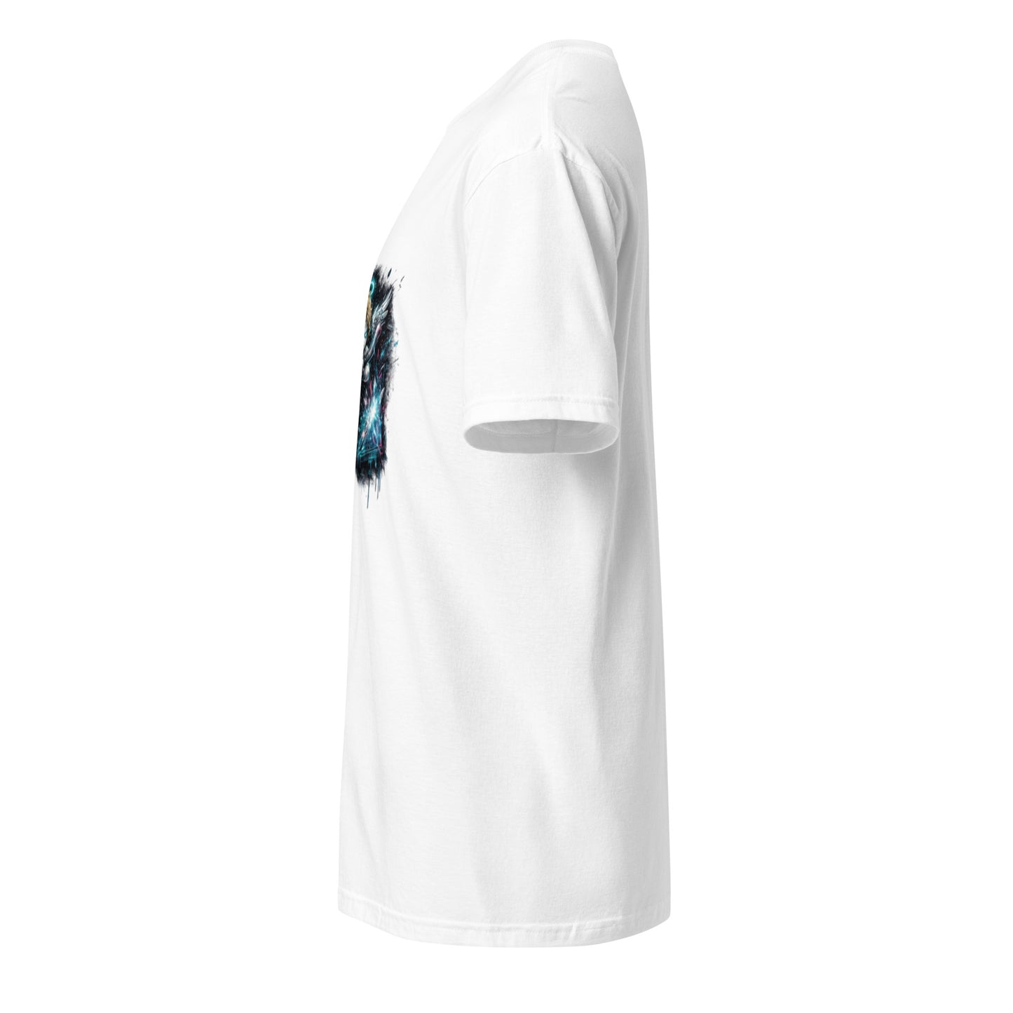 Neon Riot Cherub – Cute Rebellion - Short-Sleeve Unisex T-Shirt - Graphic Tee - White - Left side