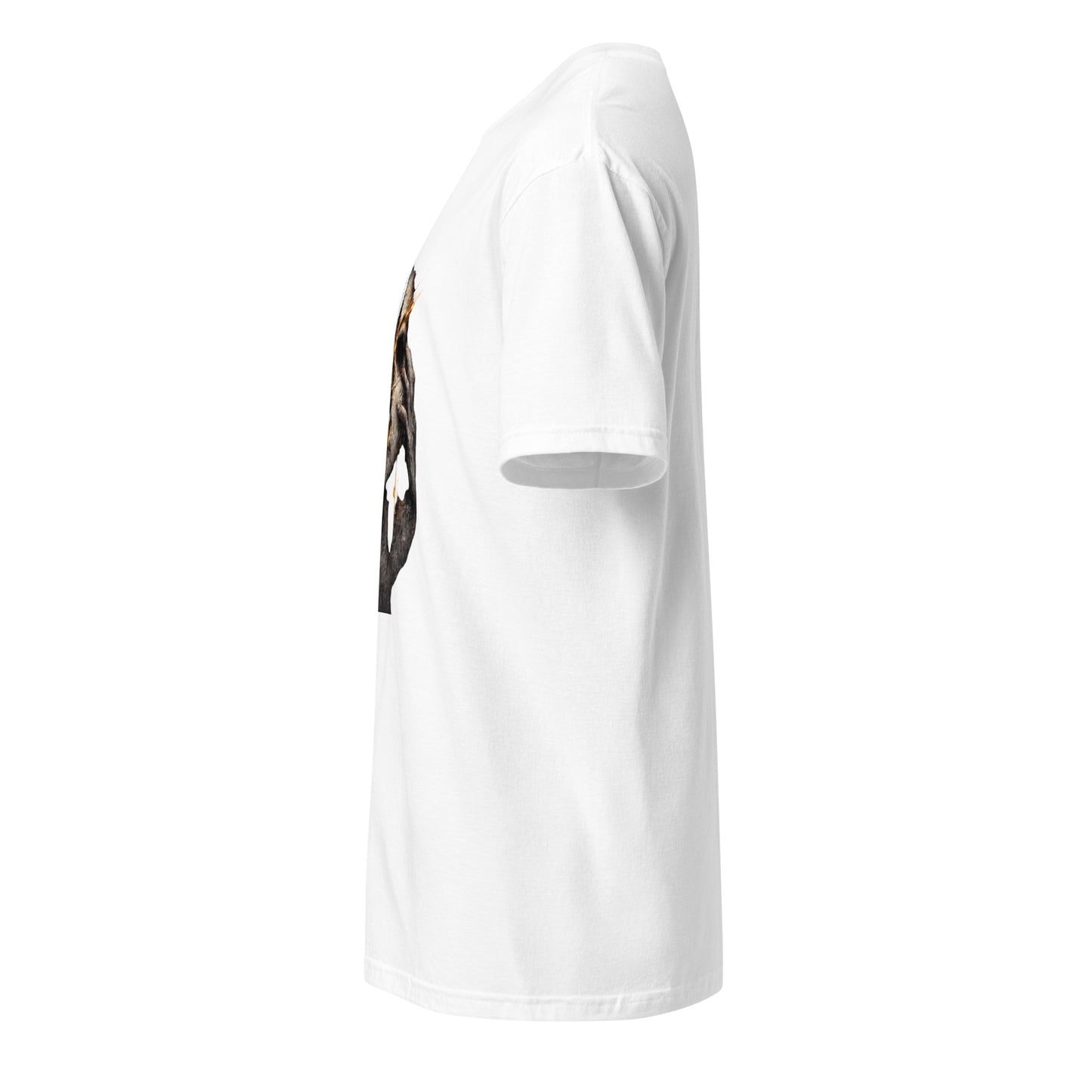 Cover Up Reality Glitch – Futuristic Glitch Art - Short-Sleeve Unisex T-Shirt - Graphic Tee - White - Left side