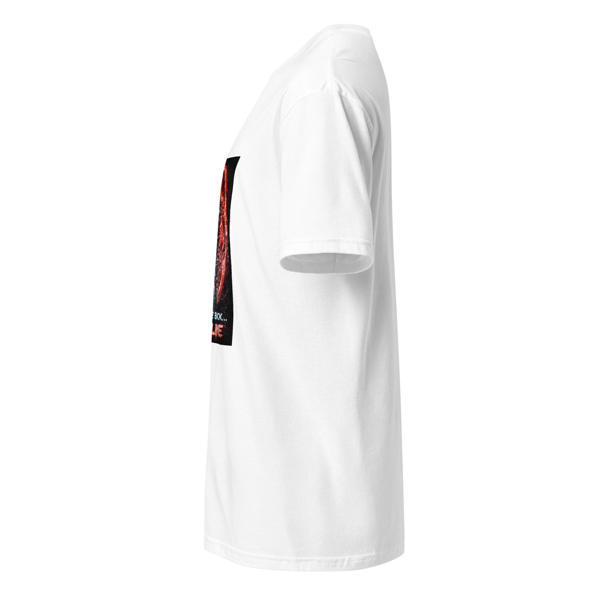 I’ll Be Back… Online – Retro Cyber Action - Short-Sleeve Unisex T-Shirt - Graphic Tee - White - Left side