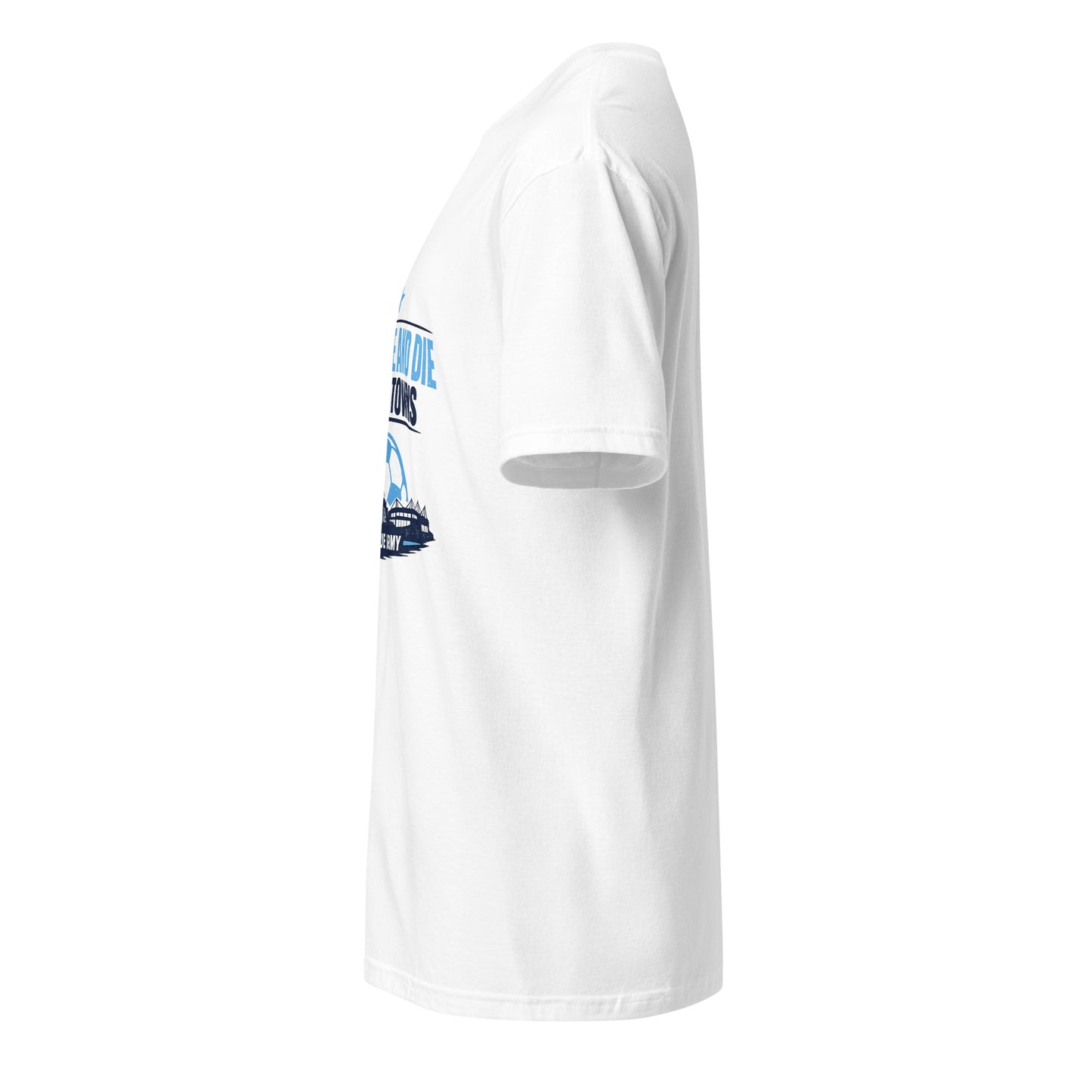 Live and Die in These Towns – Coventry Skyline - Short-Sleeve Unisex T-Shirt - Graphic Tee - White - Left side