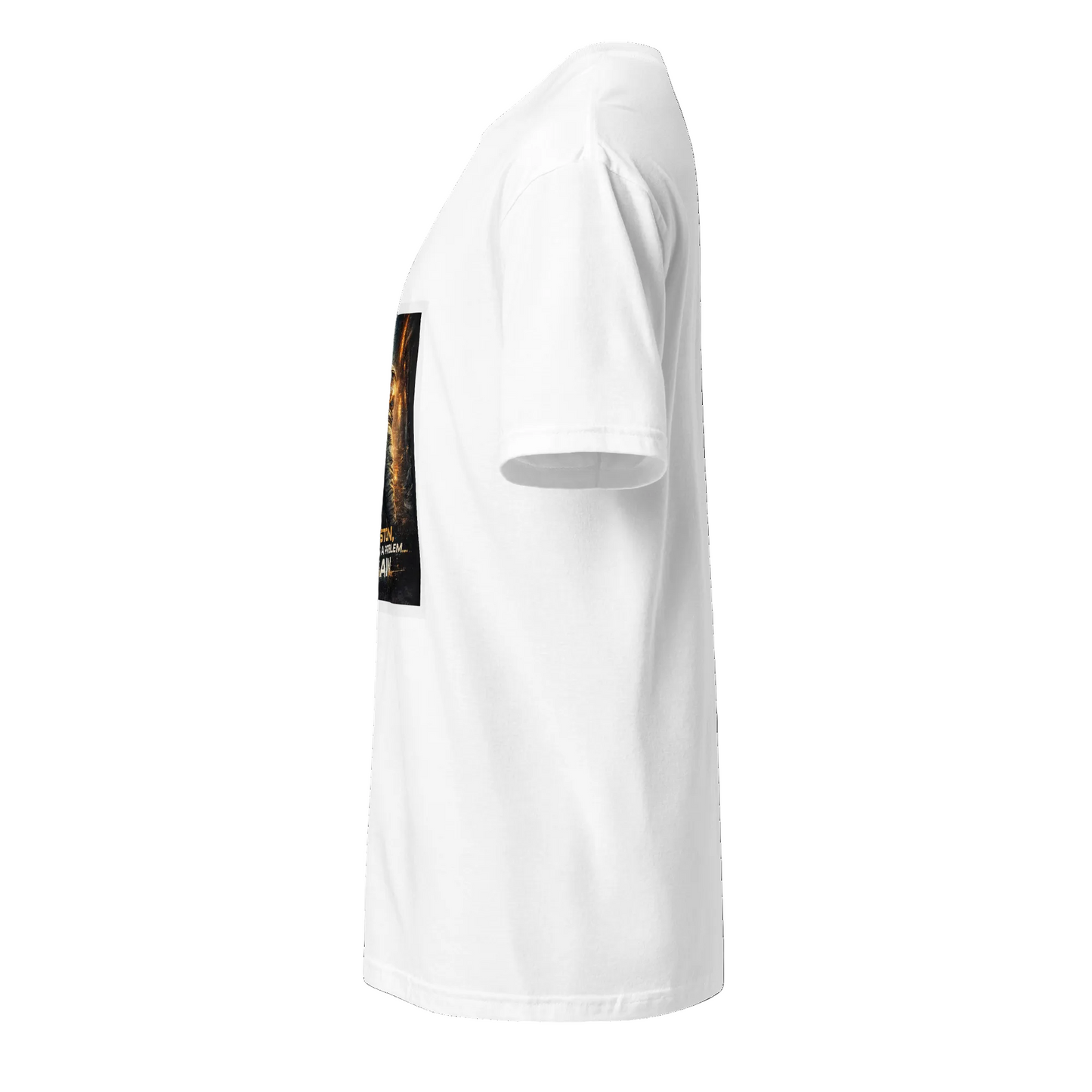 Houston, We Have a Problem… Again – Sci-Fi Streetwear - Short-Sleeve Unisex T-Shirt - Graphic Tee - White - Left side