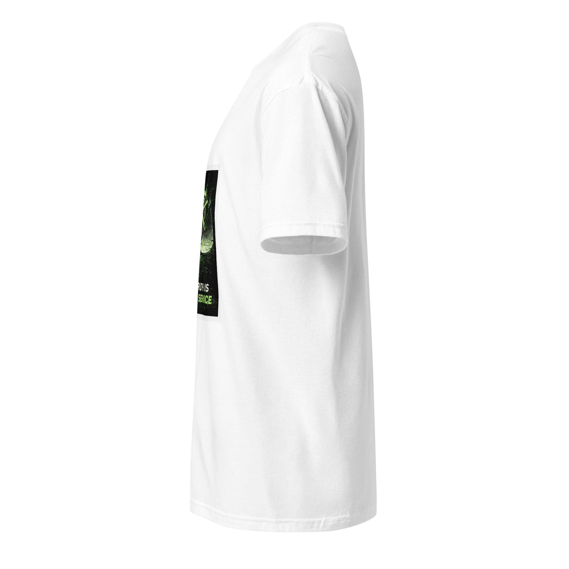 The Truth Is Out Of Service – Minimal Cyber Statement - Short-Sleeve Unisex T-Shirt - Graphic Tee - White - Left side