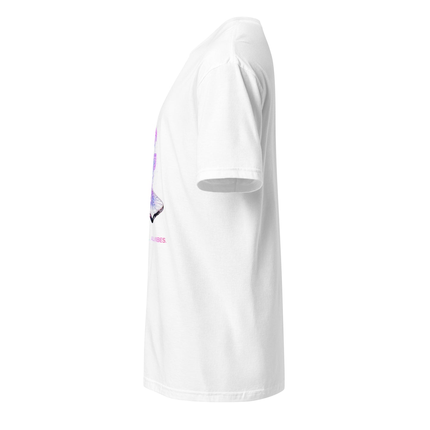 No Signal. All Vibes. – Rave Culture - Short-Sleeve Unisex T-Shirt - Graphic Tee - White - Left side