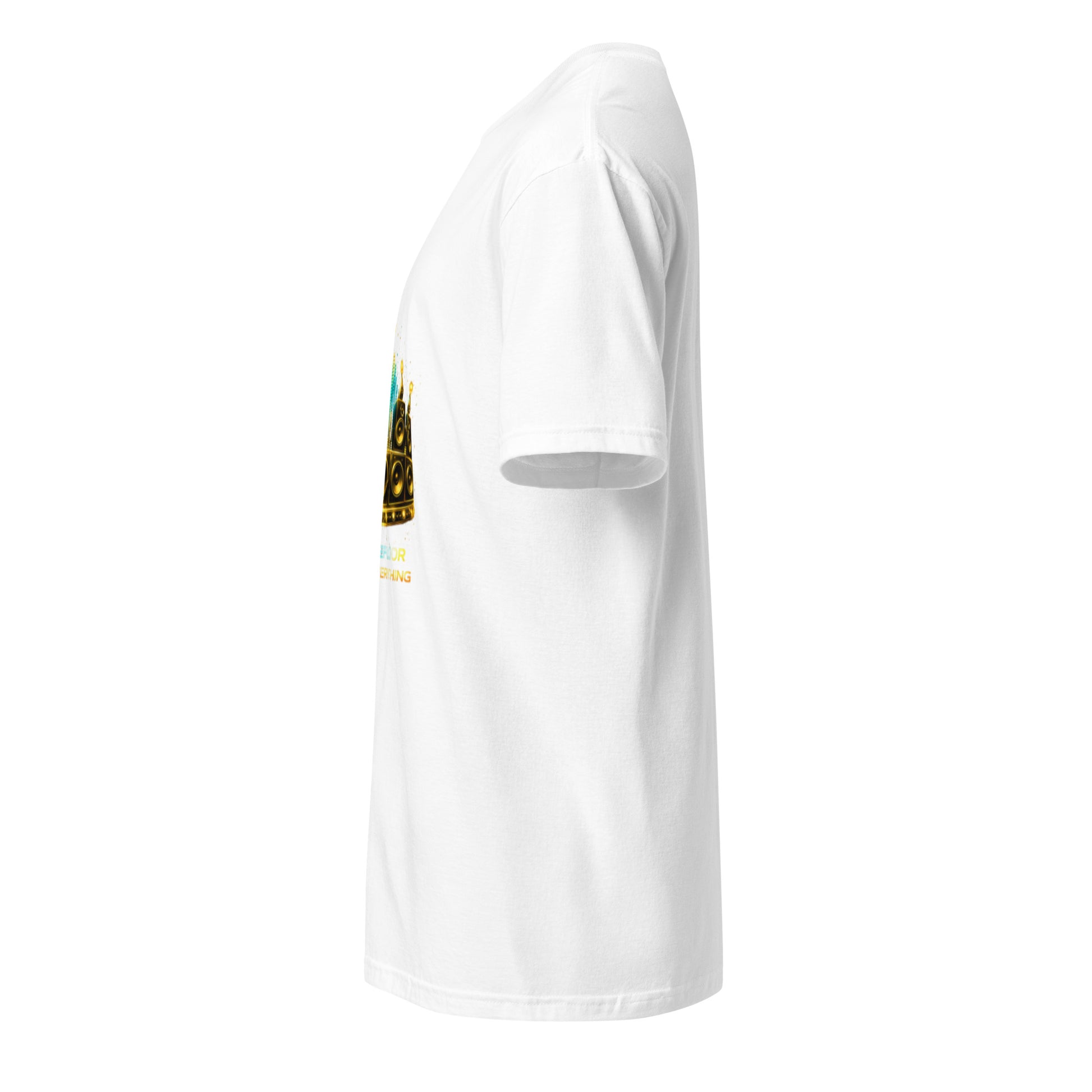 Dancefloor Over Everything – Cyber Rave - Short-Sleeve Unisex T-Shirt - Graphic Tee - White - Left side