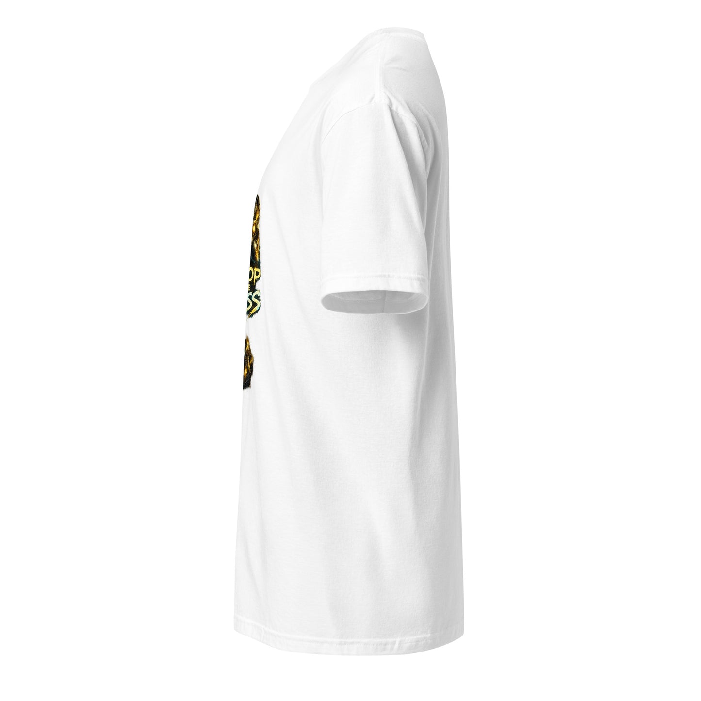 Drop The Bass – Neon Rave - Short-Sleeve Unisex T-Shirt - Graphic Tee - White - Left side
