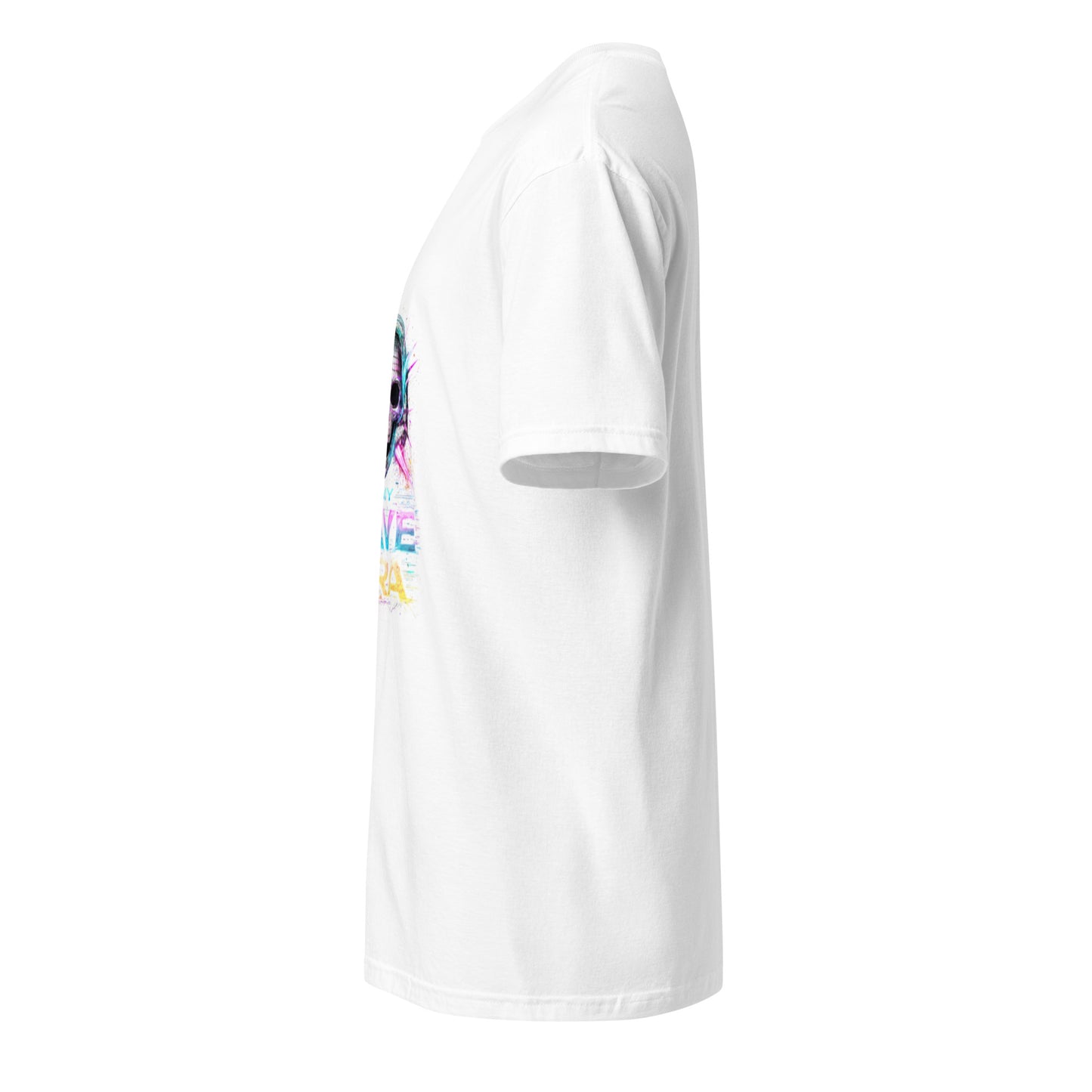In My Rave Era – Neon Skull Festival - Short-Sleeve Unisex T-Shirt - Graphic Tee - White - Left side