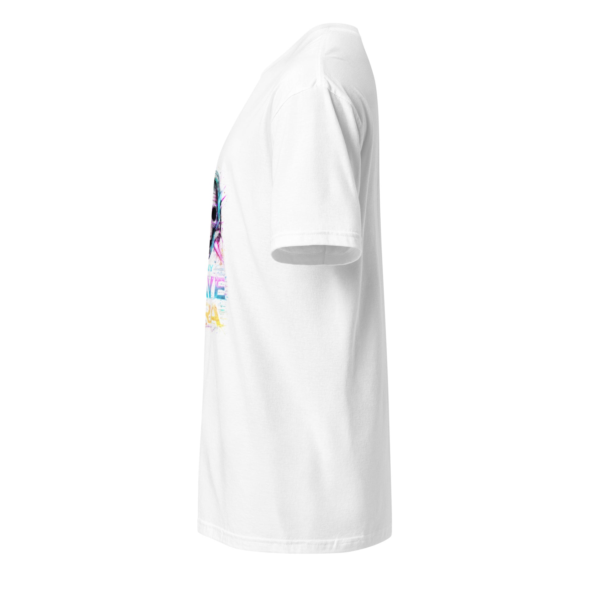 In My Rave Era – Neon Skull Festival - Short-Sleeve Unisex T-Shirt - Graphic Tee - White - Left side