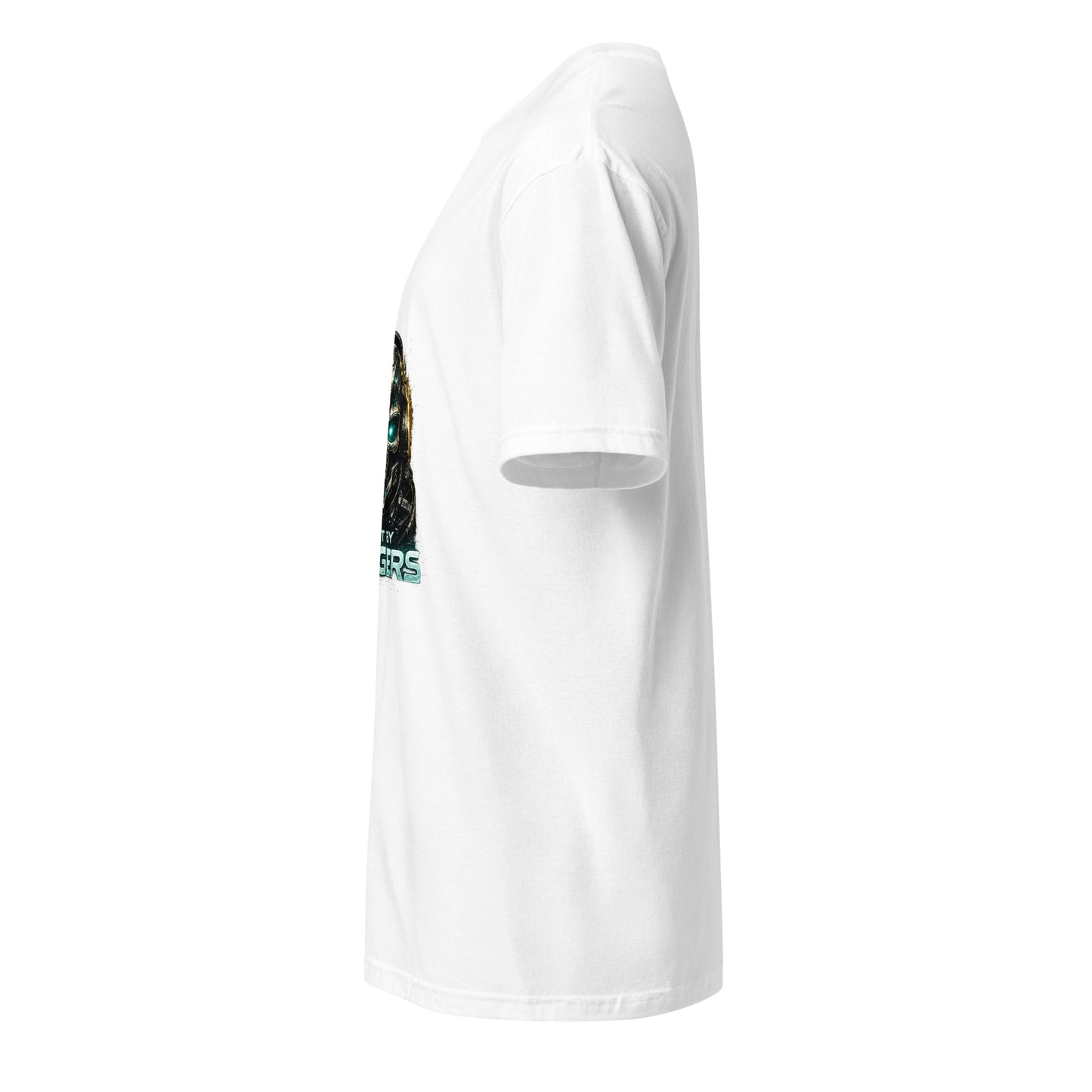Built By Bangers – Cyber Music - Short-Sleeve Unisex T-Shirt Graphic Tee - White - Left side