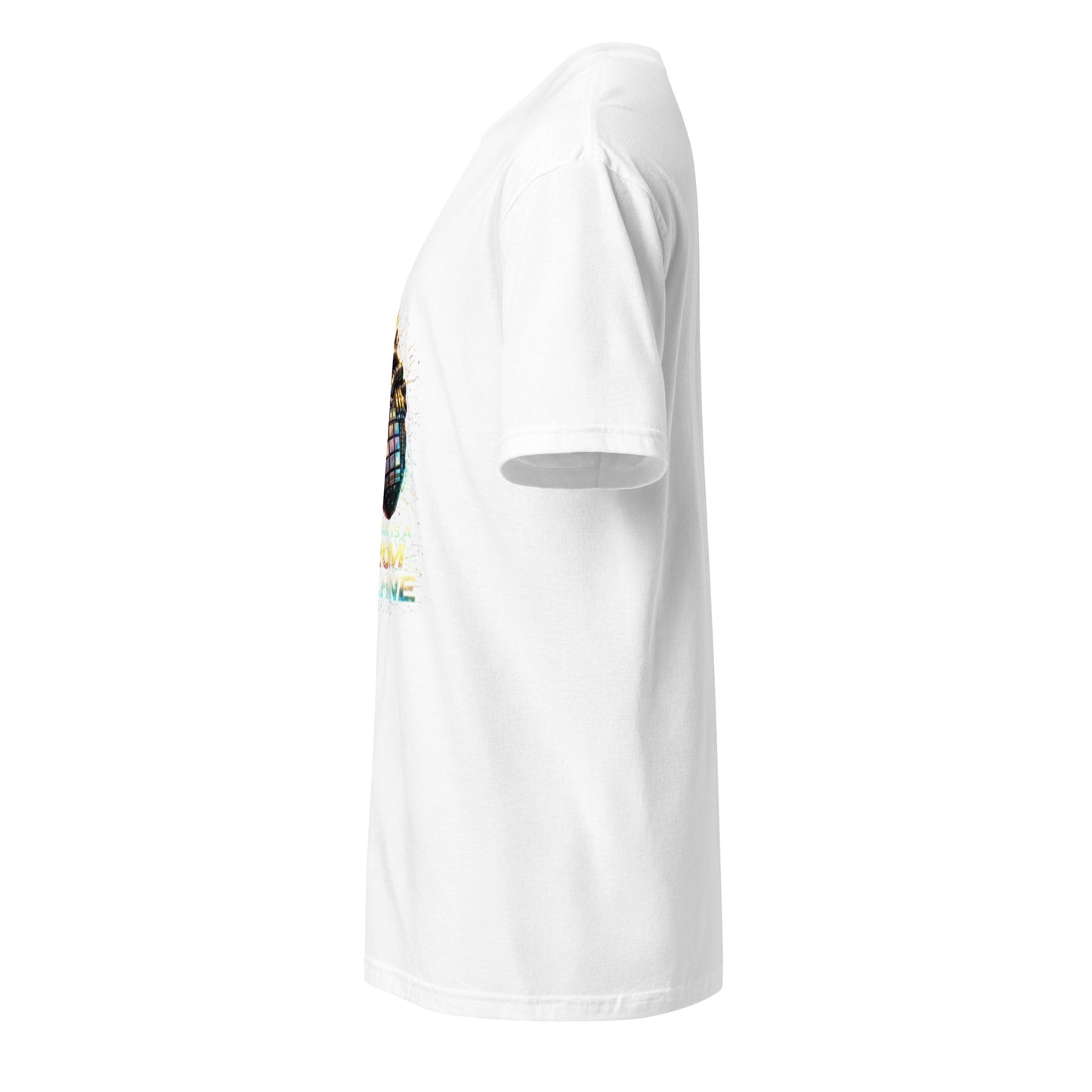 My Heart Is A Drum Machine – Cyber Rave - Short-Sleeve Unisex T-Shirt - Graphic Tee - White - Left side