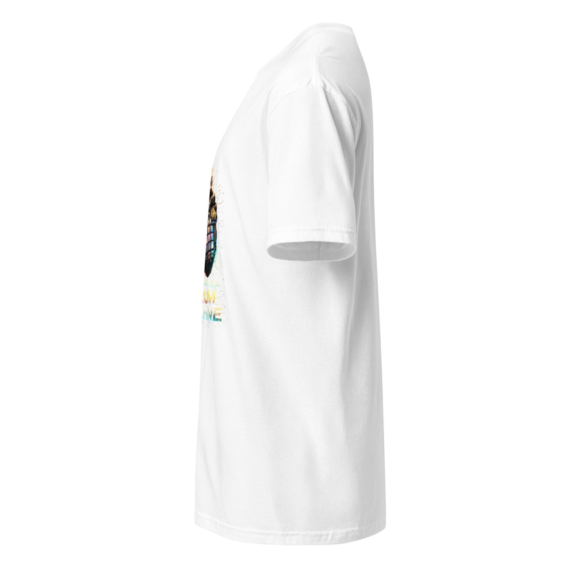 My Heart Is A Drum Machine – Cyber Rave - Short-Sleeve Unisex T-Shirt - Graphic Tee - White - Left side